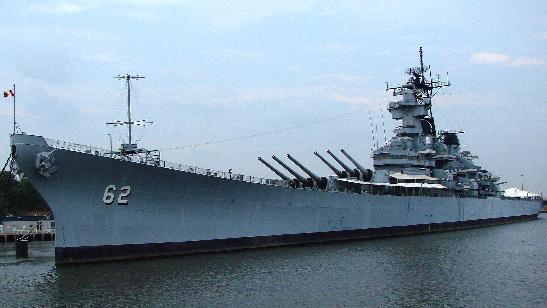 Battleship USS New Jersey BB 62 Warship 1920x1080