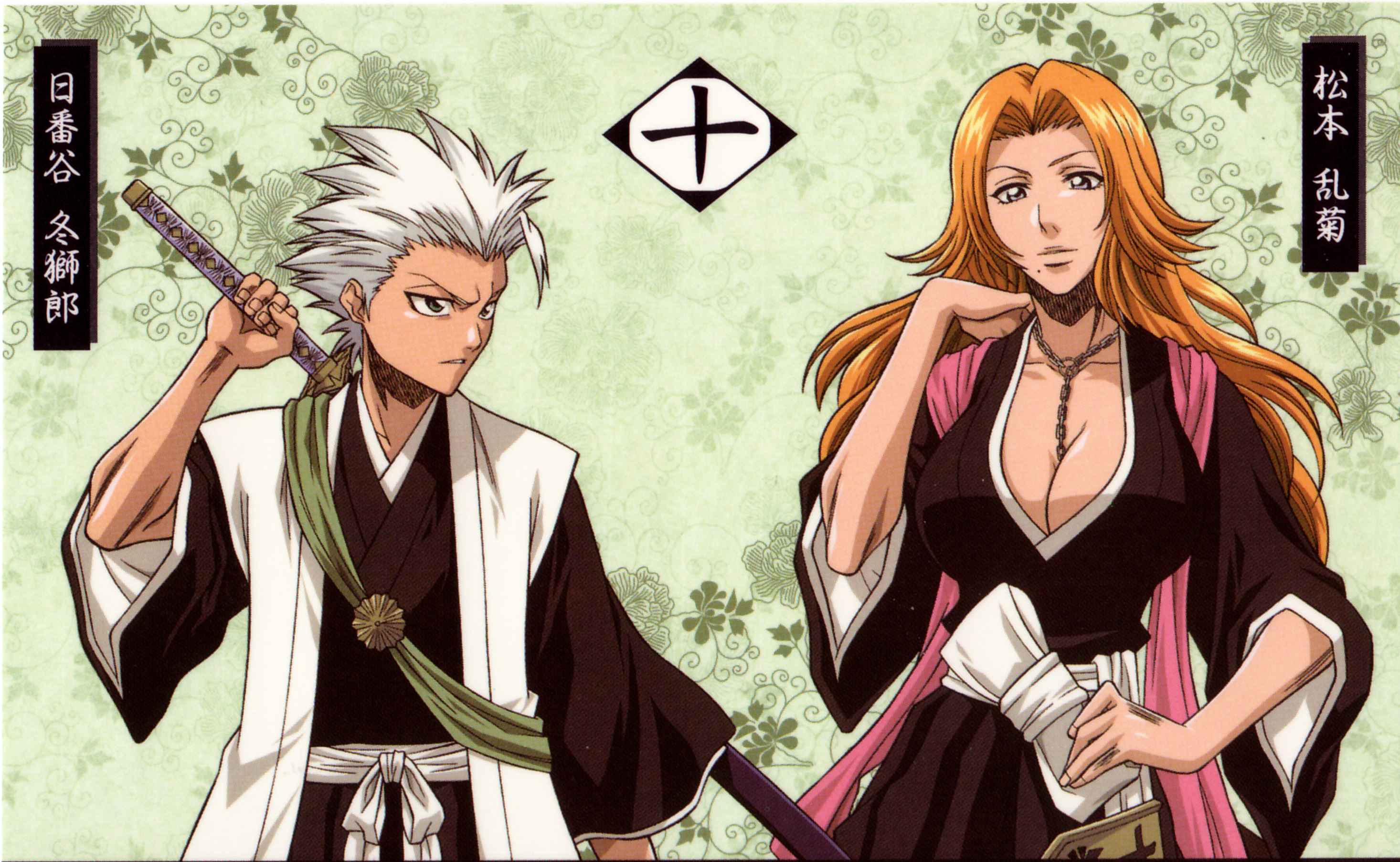 Bleach Anime Matsumoto Rangiku Hitsugaya Toshiro 2932x1806