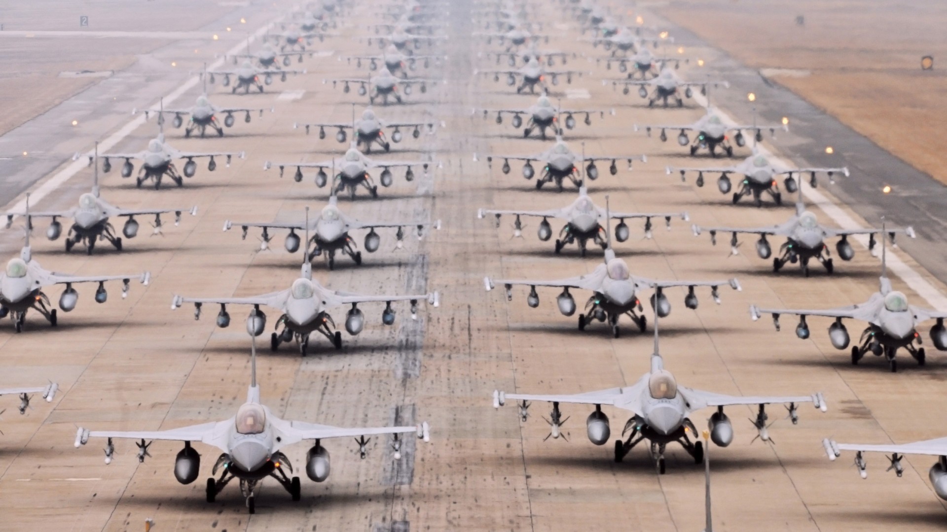 Jet Fighter Airport General Dynamics F 16 Fighting Falcon Runway Jet Fighter Military Military Aircr 1920x1080