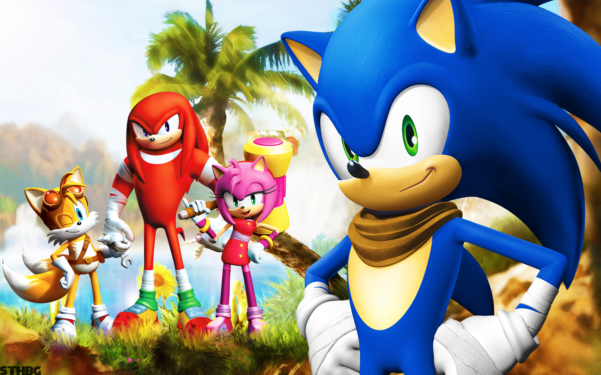 Sonic The Hedgehog Miles Quot Tails Quot Prower Amy Rose Knuckles The Echidna Sonic Boom 1920x1200