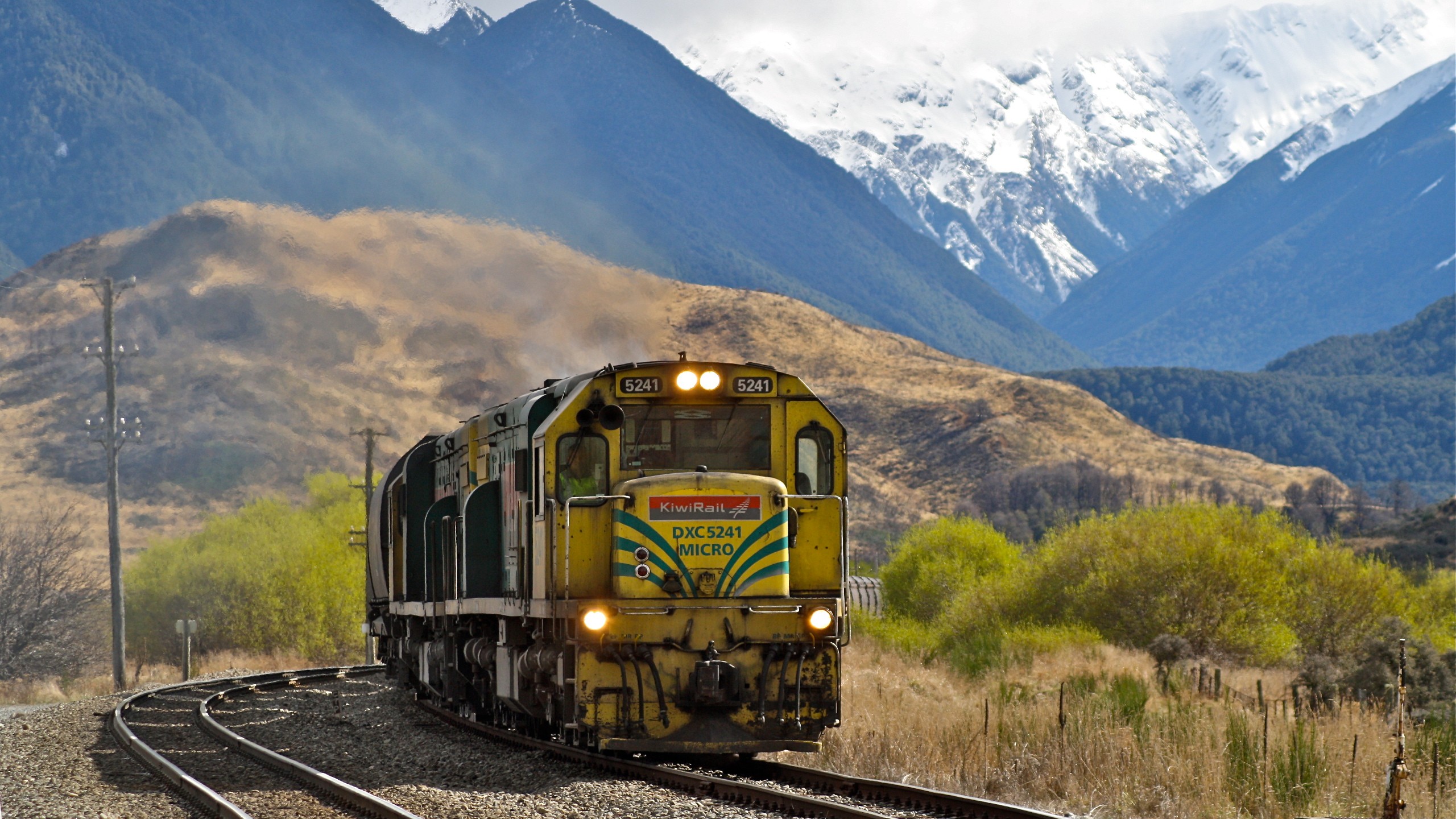 Train Freight Train New Zealand Railway 2560x1440