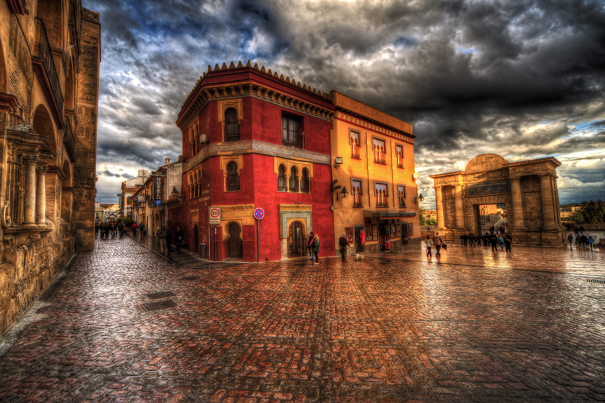 HDR Spain Cordoba Street Square Building Architecture Town 2048x1365