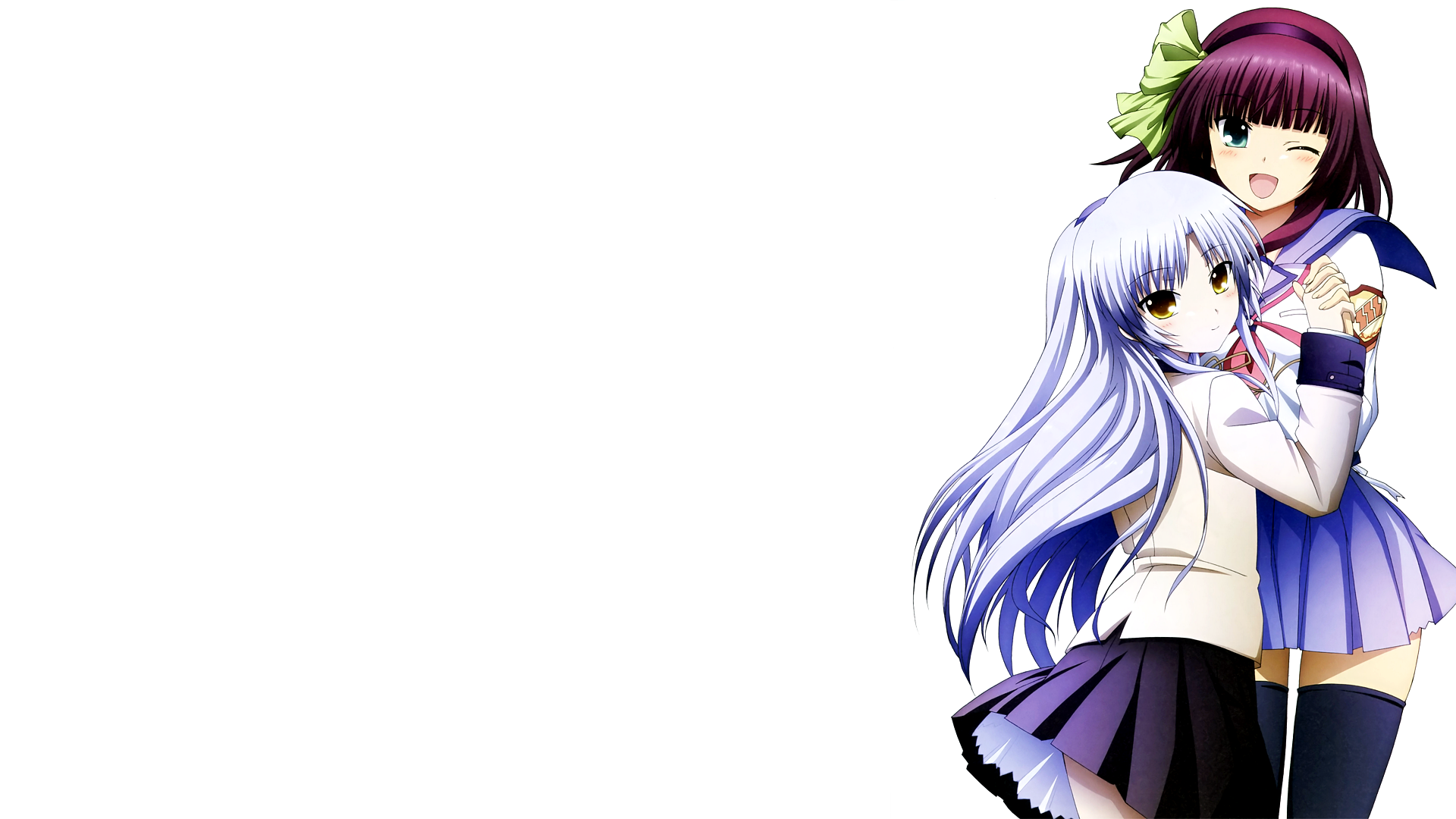 Anime Anime Girls Simple Background Angel Beats Tachibana Kanade Nakamura Yuri 1920x1080