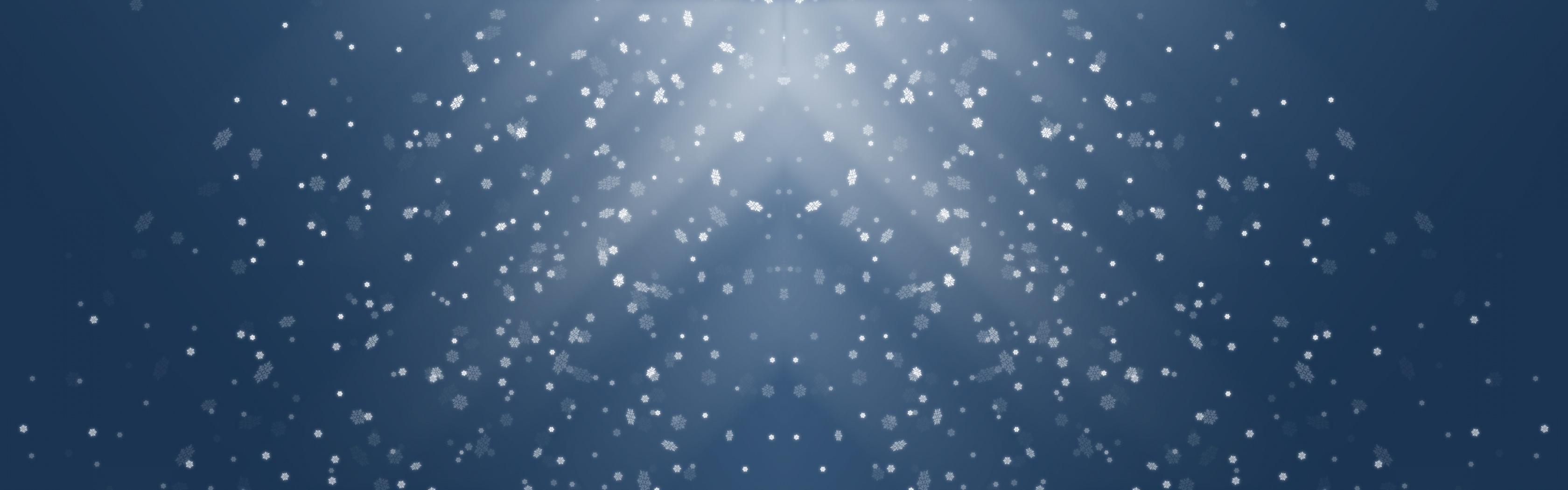 Snowfall Snow Snowflake 3360x1050