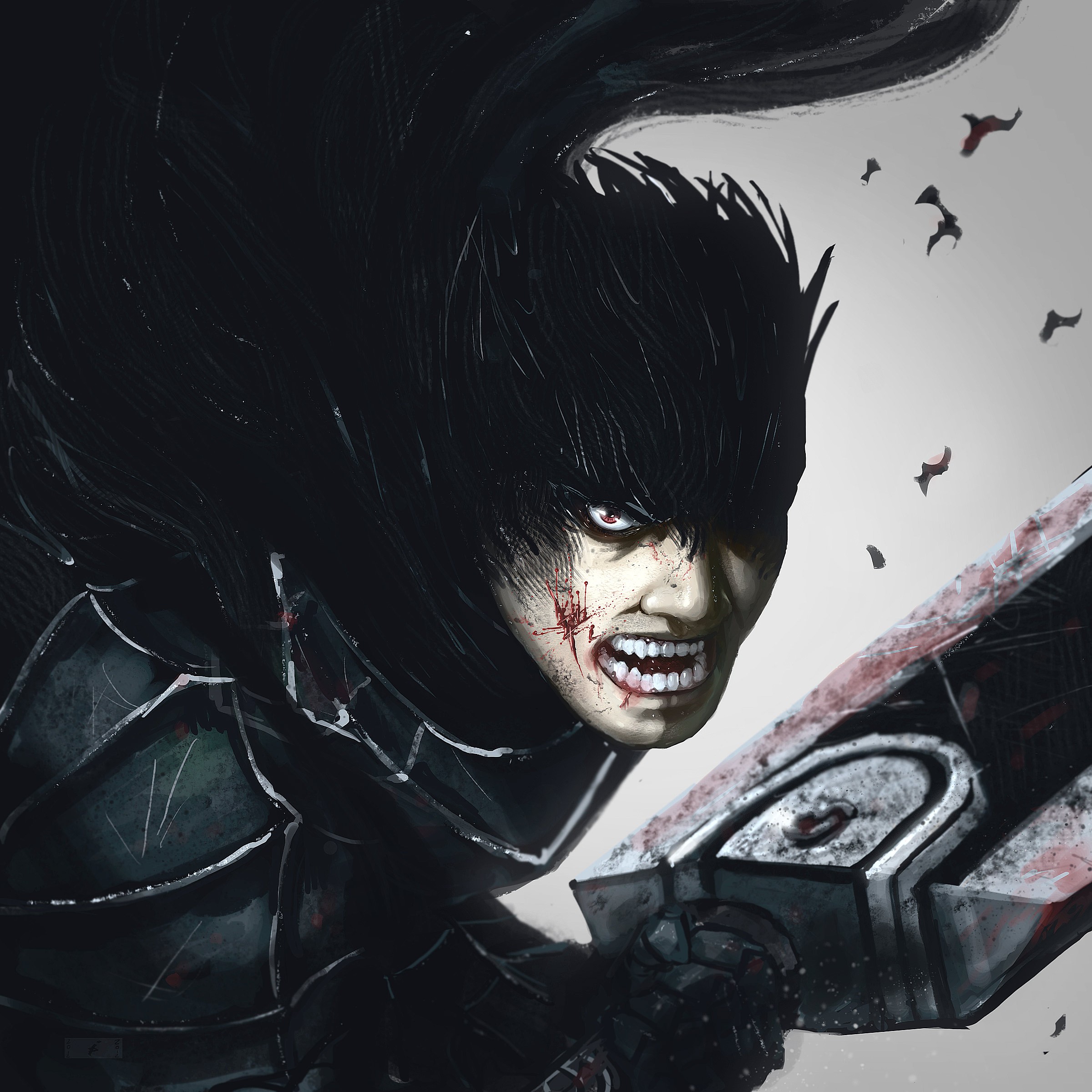 Berserk Guts Berserker Dark Fantasy Fantasy Art Scars Warrior 2400x2400