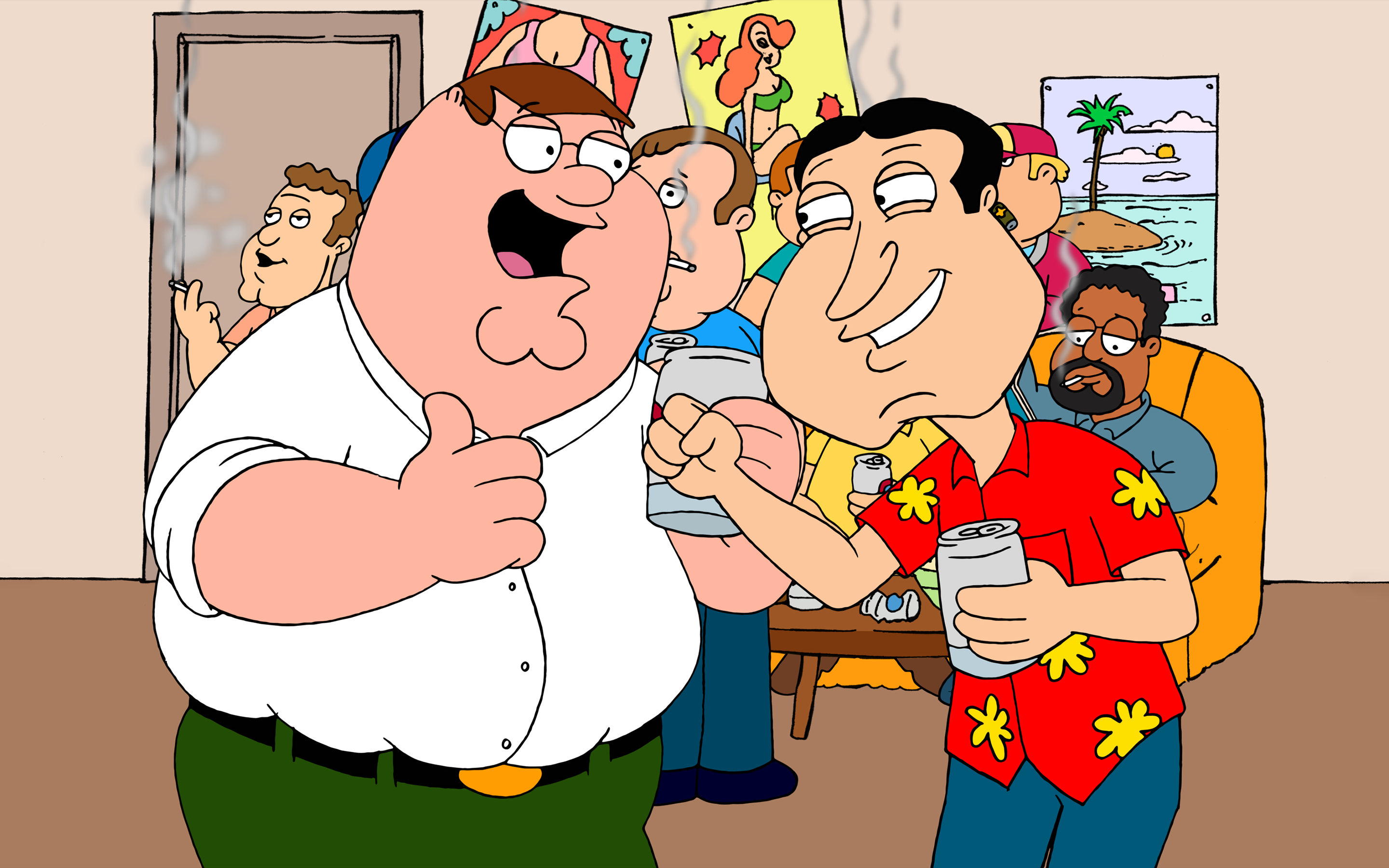 Family Guy Peter Griffin Glenn Quagmire Tv Series 2880x1800