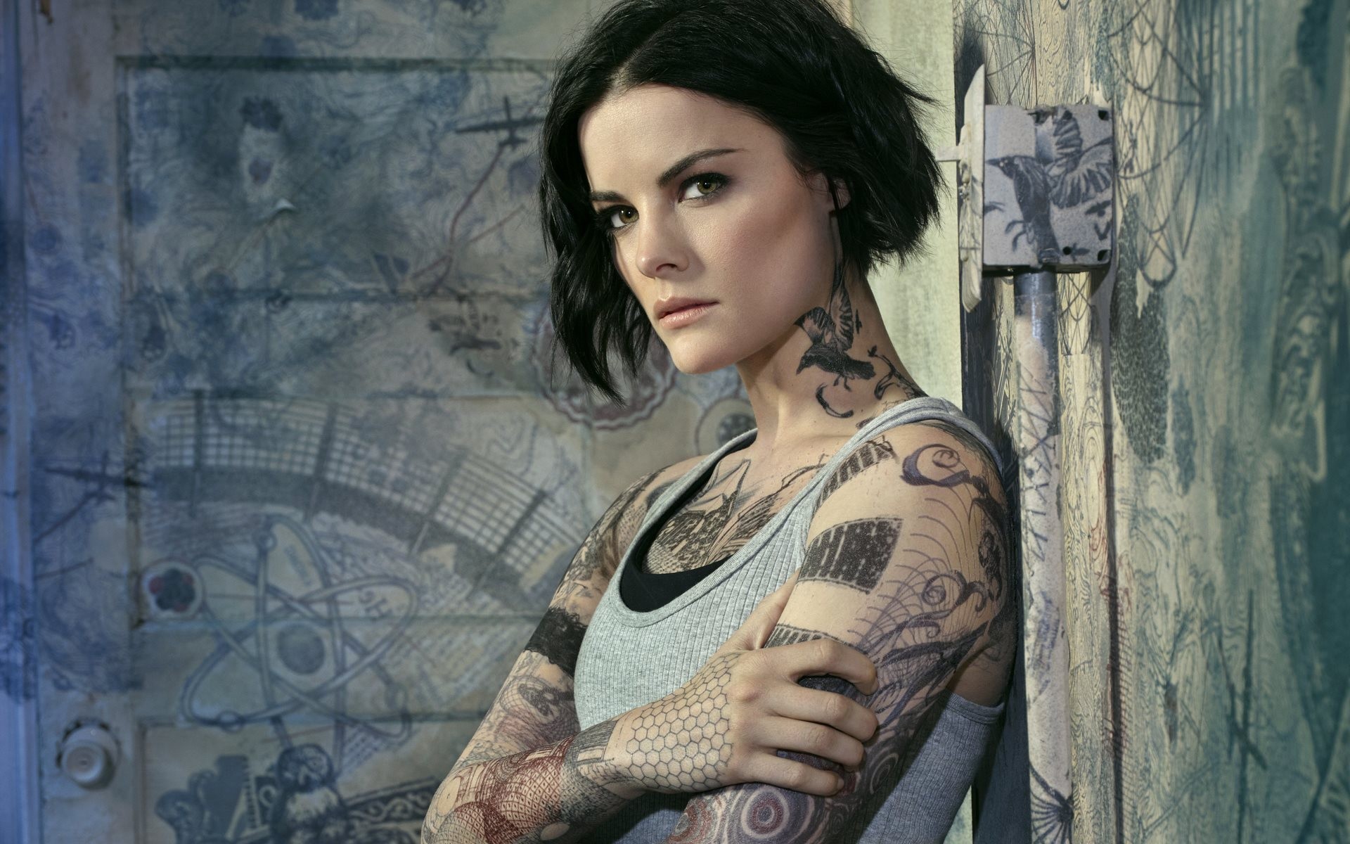 Women Blindspot Jaimie Alexander Jaimie Alexander Short Hair Tattoo 1920x1200