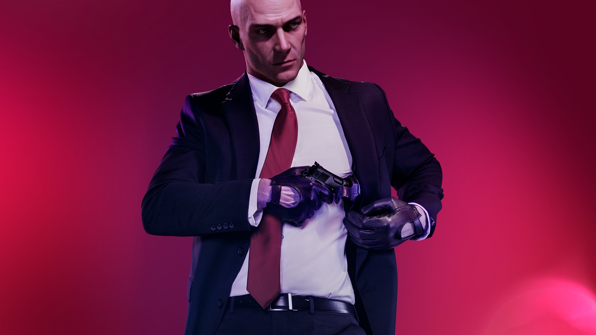 Hitman Video Games Codename 47 Suits Pink Red Tie HiTMAN 2 Red 1920x1080