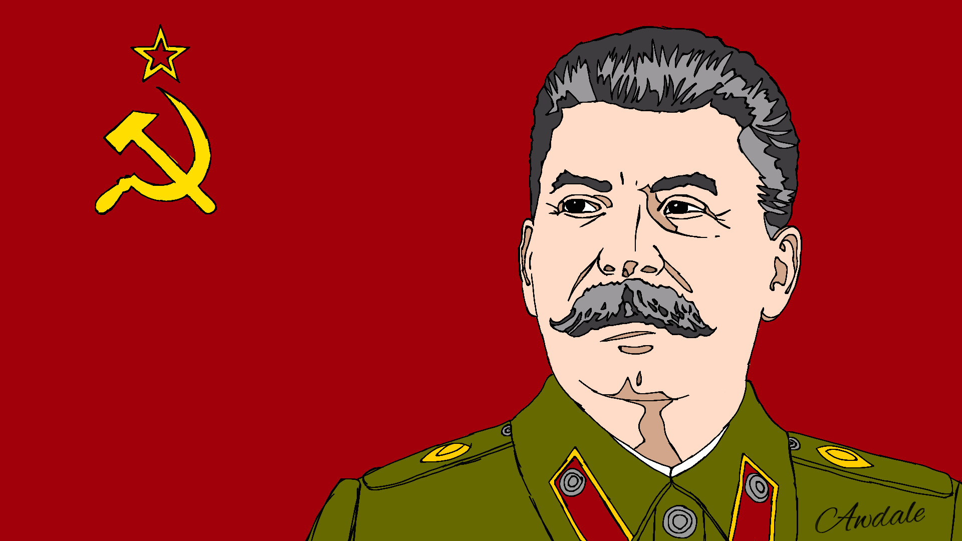 Joseph Stalin Soviet Union Men Creature 1920x1080