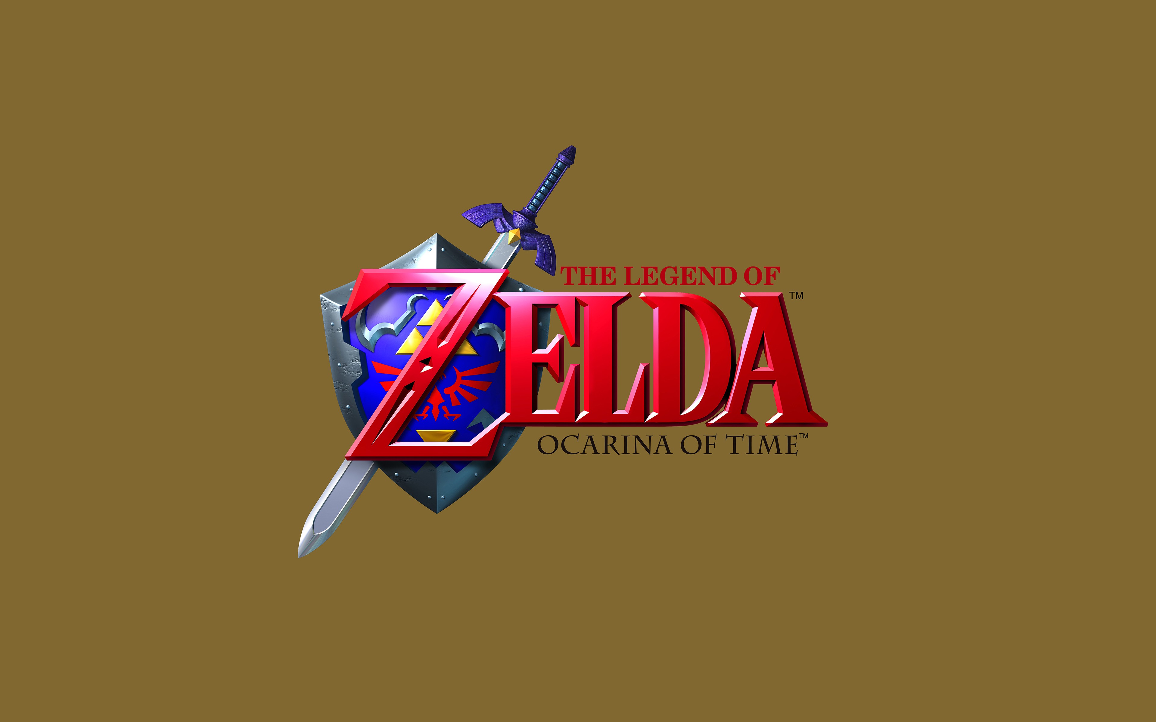 The Legend Of Zelda Ocarina Of Time Video Games Simple Background Retro Games Master Sword Hylian Sh 3840x2400