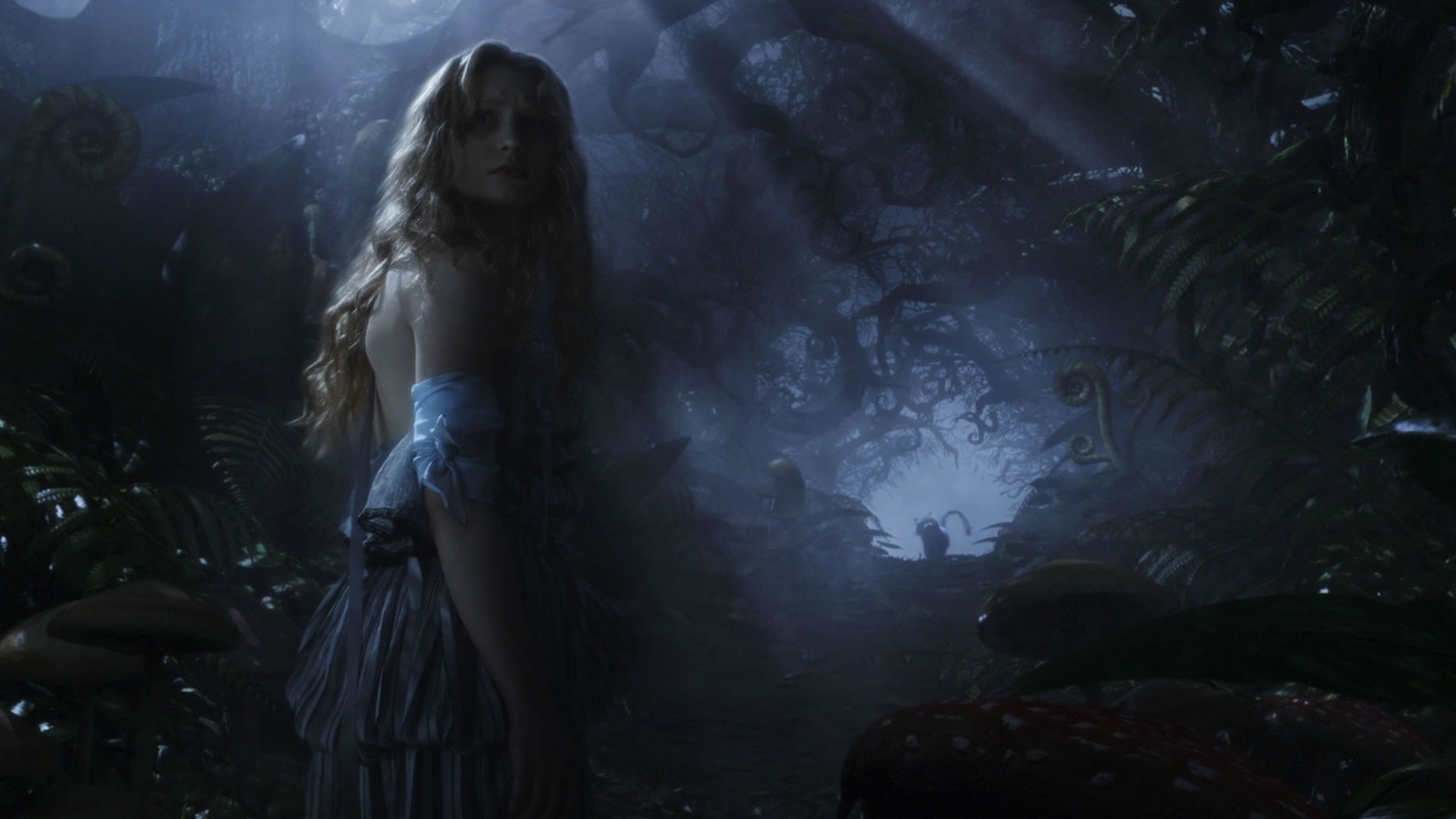 Alice In Wonderland Movies Fantasy Girl Mia Wasikowska 1920x1080