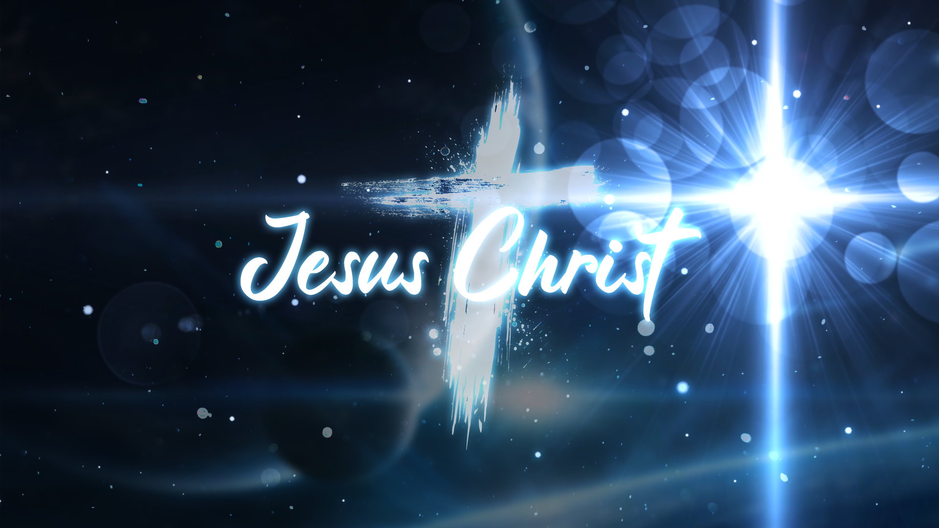 Jesus Christ Galaxy Particular Brightness Religion Artwork 1920x1080