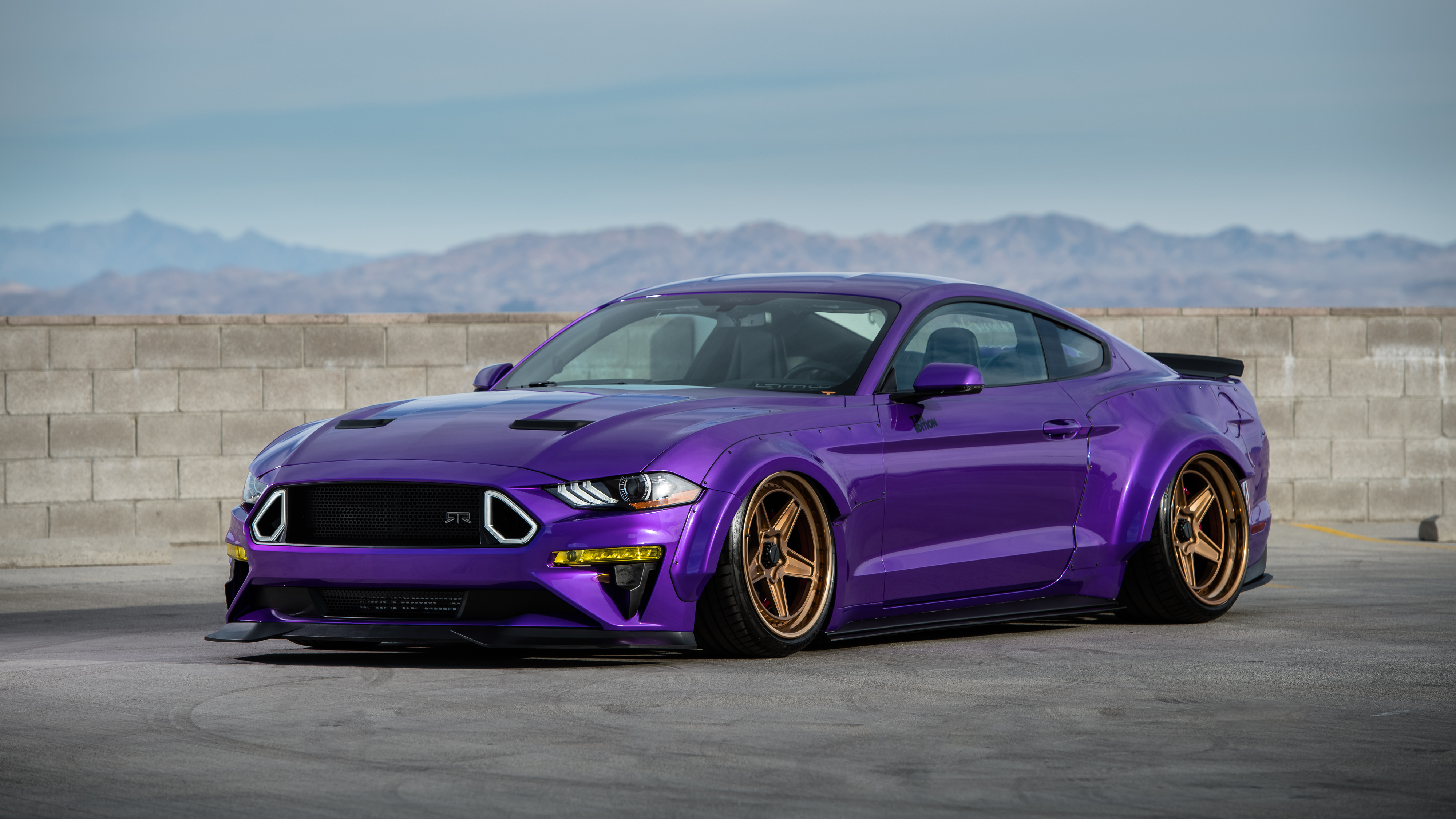 Ford Mustang RTR Car Tuning Vehicle Muscle Car Purple Cars Bolt On Fender Flares Colored Wheels 4000x2250