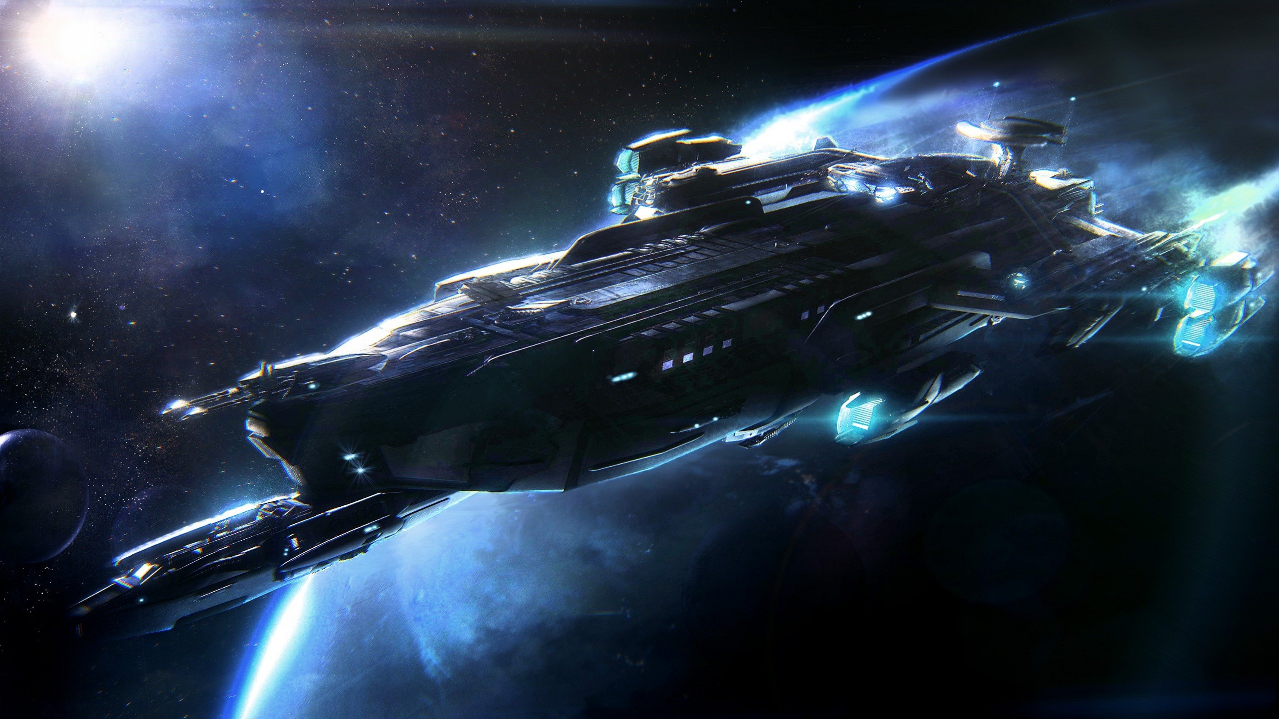 Star Citizen Idris Science Fiction Spaceship Video Games 2560x1440