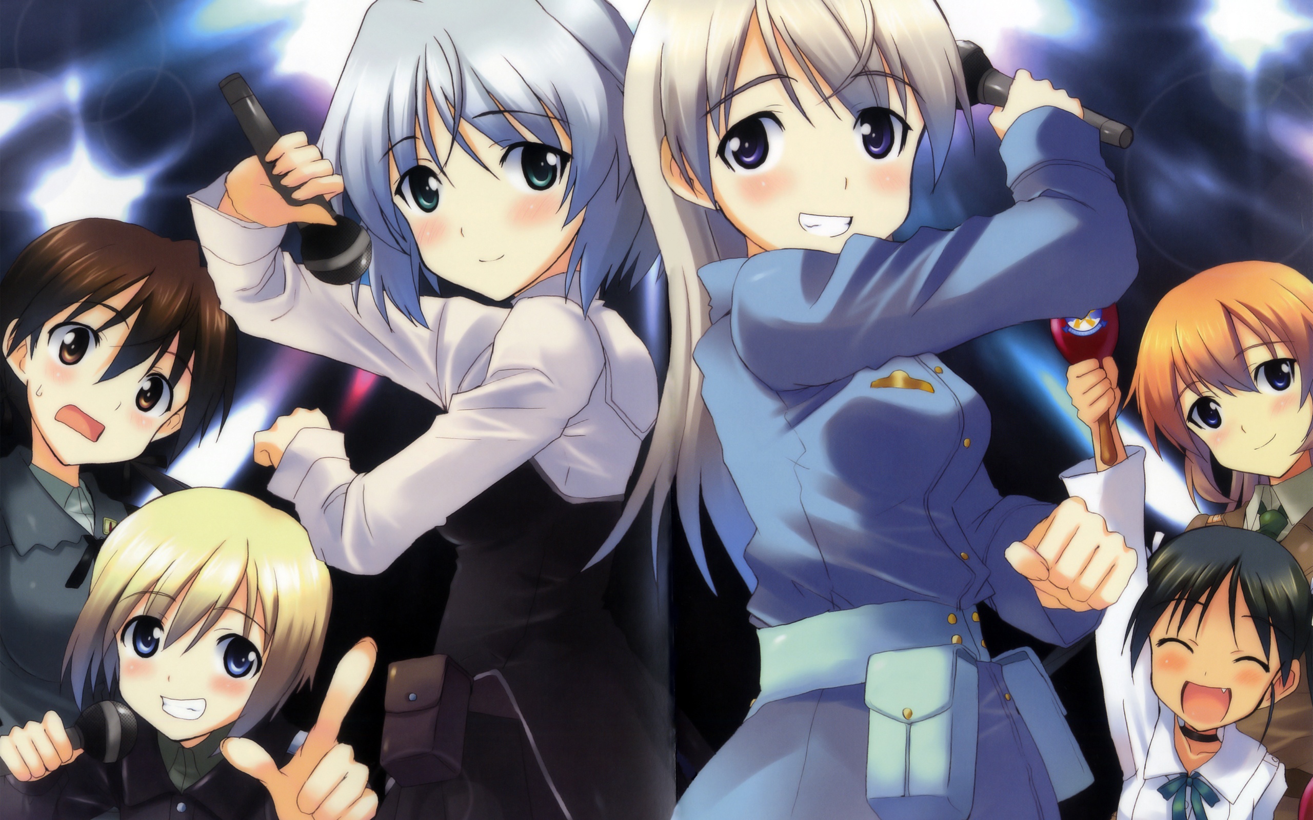 Charlotte E Yeager Eila Ilmatar Juutilainen Erica Hartmann Francesca Lucchini Gertrud Barkhorn Sanya 2560x1600