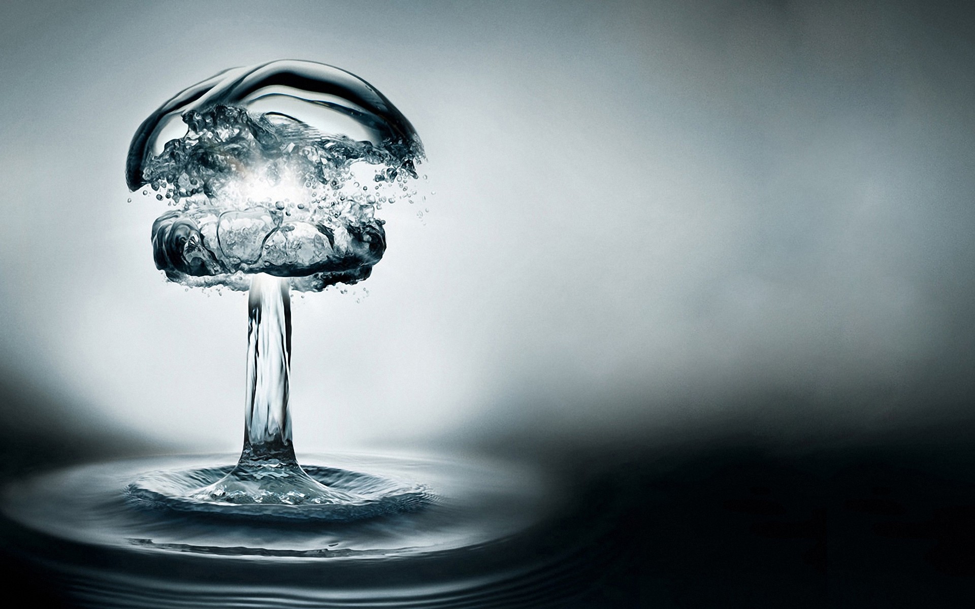 Water Atomic Bomb Liquid Digital Art 1920x1200