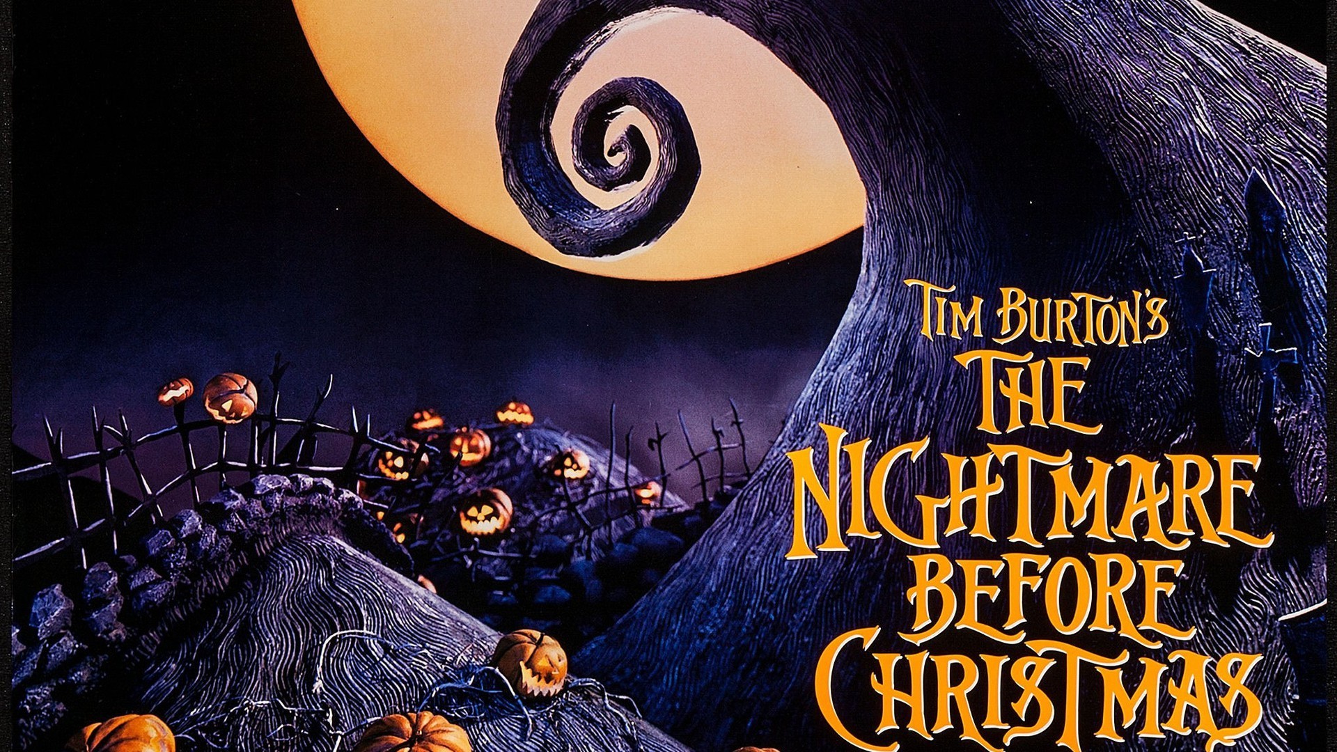 The Nightmare Before Christmas Tim Burton Pumpkin 1920x1080