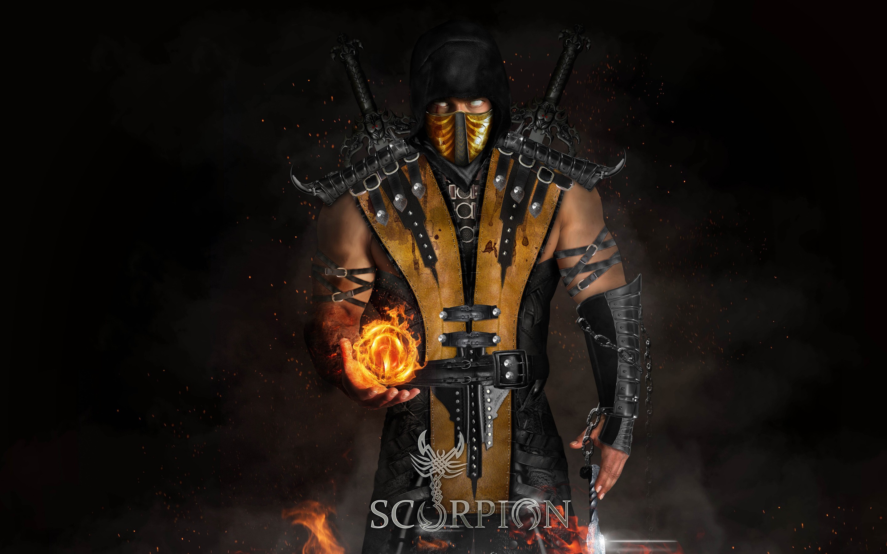 Scorpion Character Mortal Kombat Video Games 2880x1800