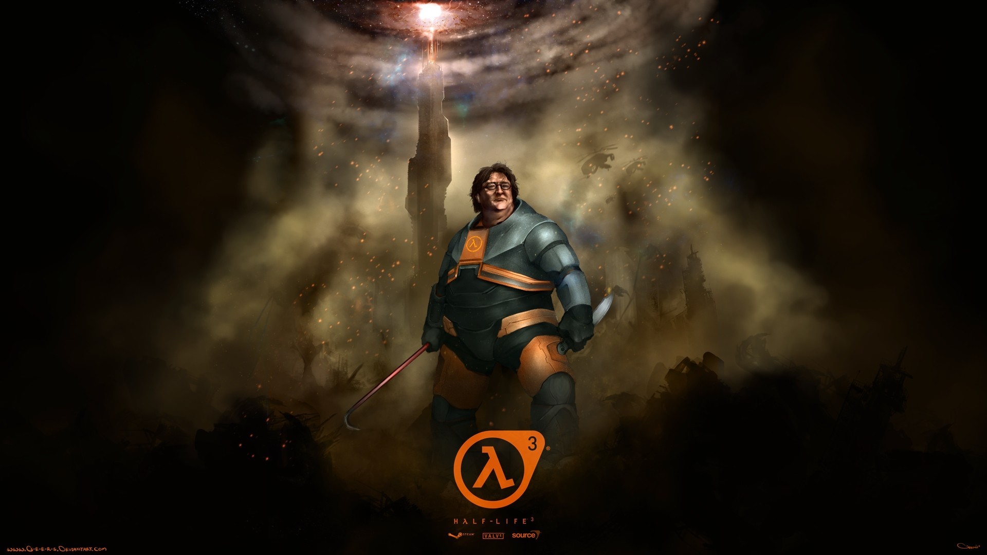 Half Life 3 Fan Art Artwork Gabe Newell 1920x1080