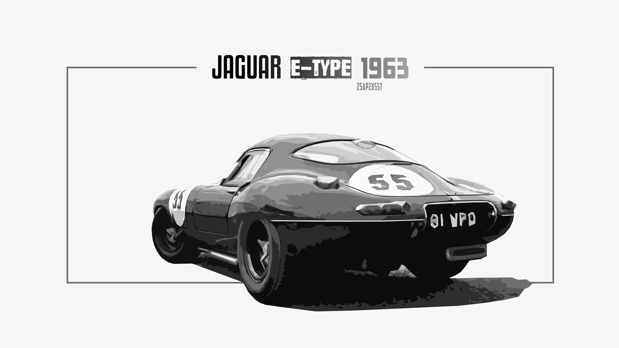 Jaguar E Type Black Amp White Retro Vintage Car Artistic Car Jaguar Cars 2000x1125