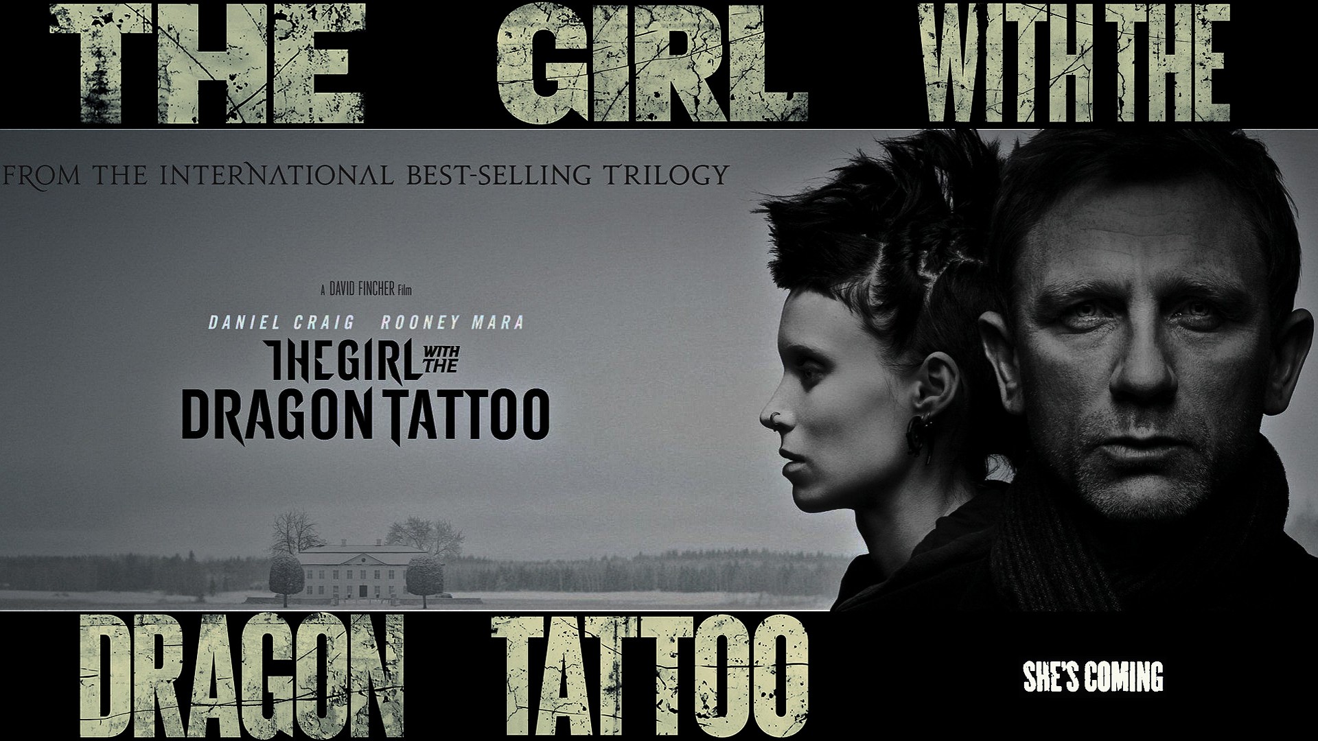 The Girl With The Dragon Tattoo Rooney Mara David Fincher Movies Daniel Craig Stieg Larsson Movie Po 1920x1080