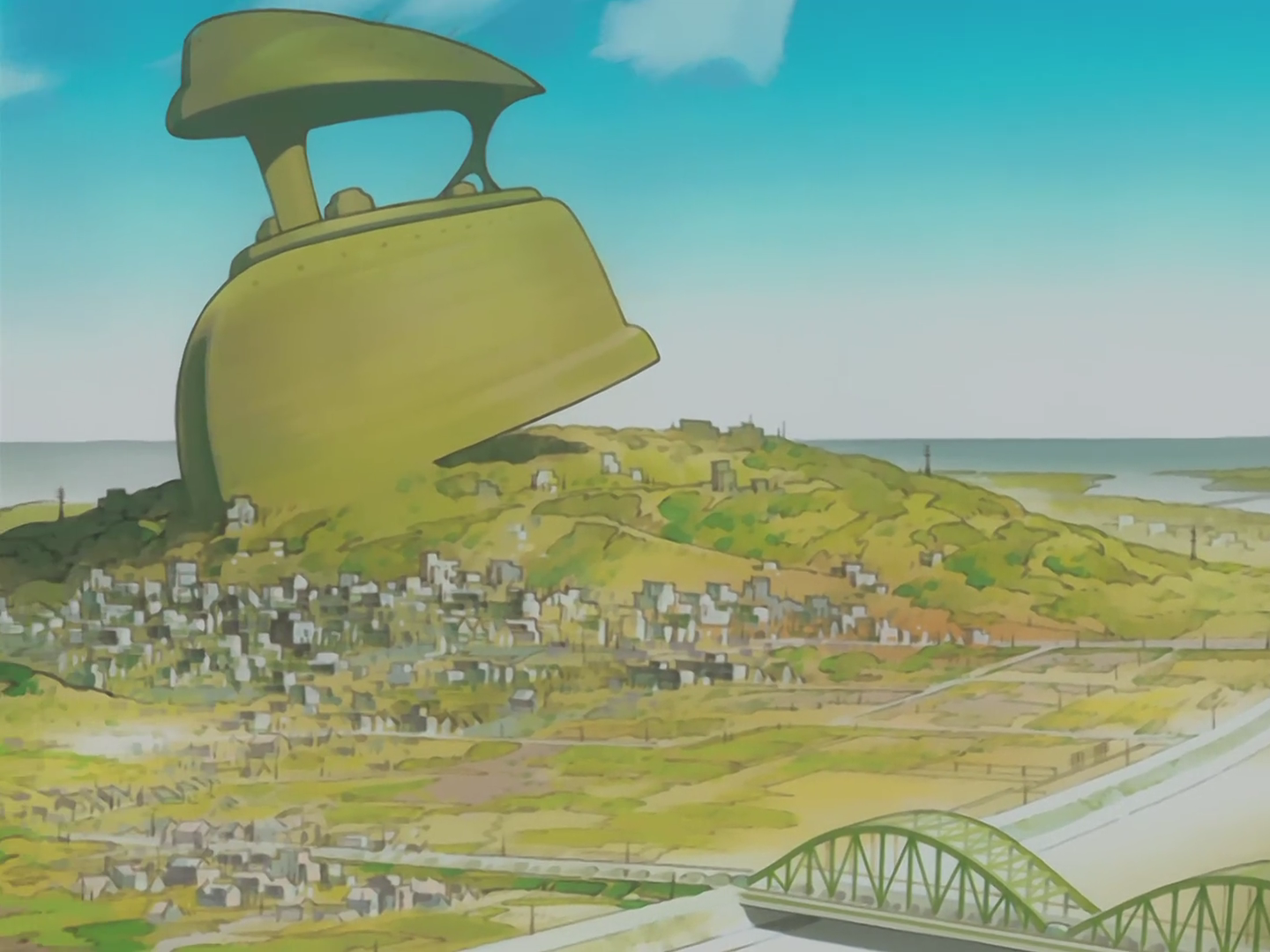 FLCL Anime City Bridge 1440x1080