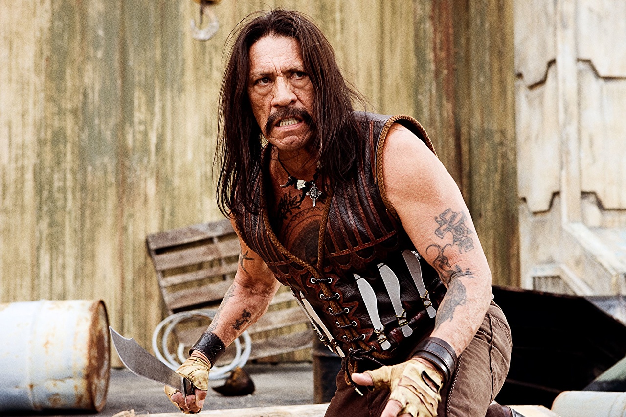 Men Actor Movies Screen Shot Film Stills Danny Trejo Long Hair Machete Movie Tattoo Machete Angry Le 1280x852