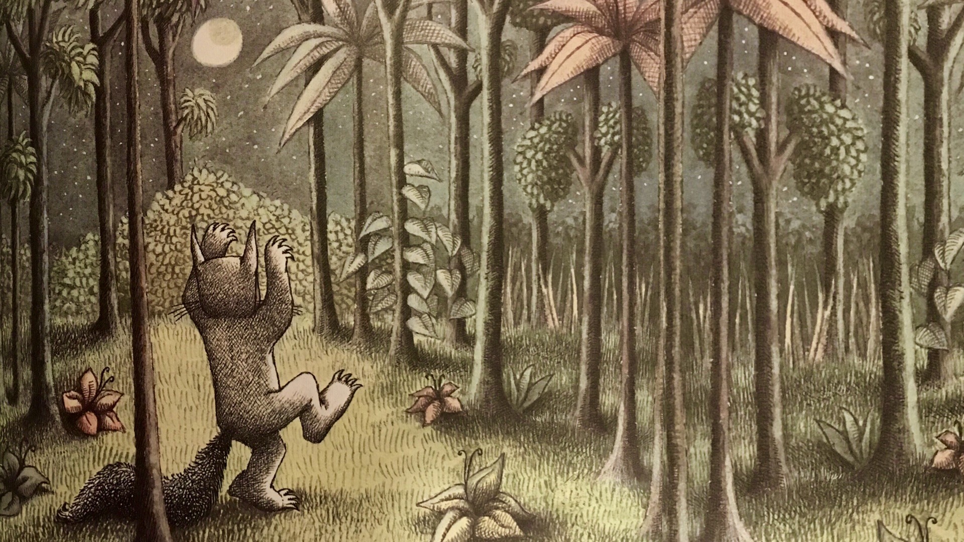 Where The Wild Things Are Night Forest Maurice Sendak 1920x1080