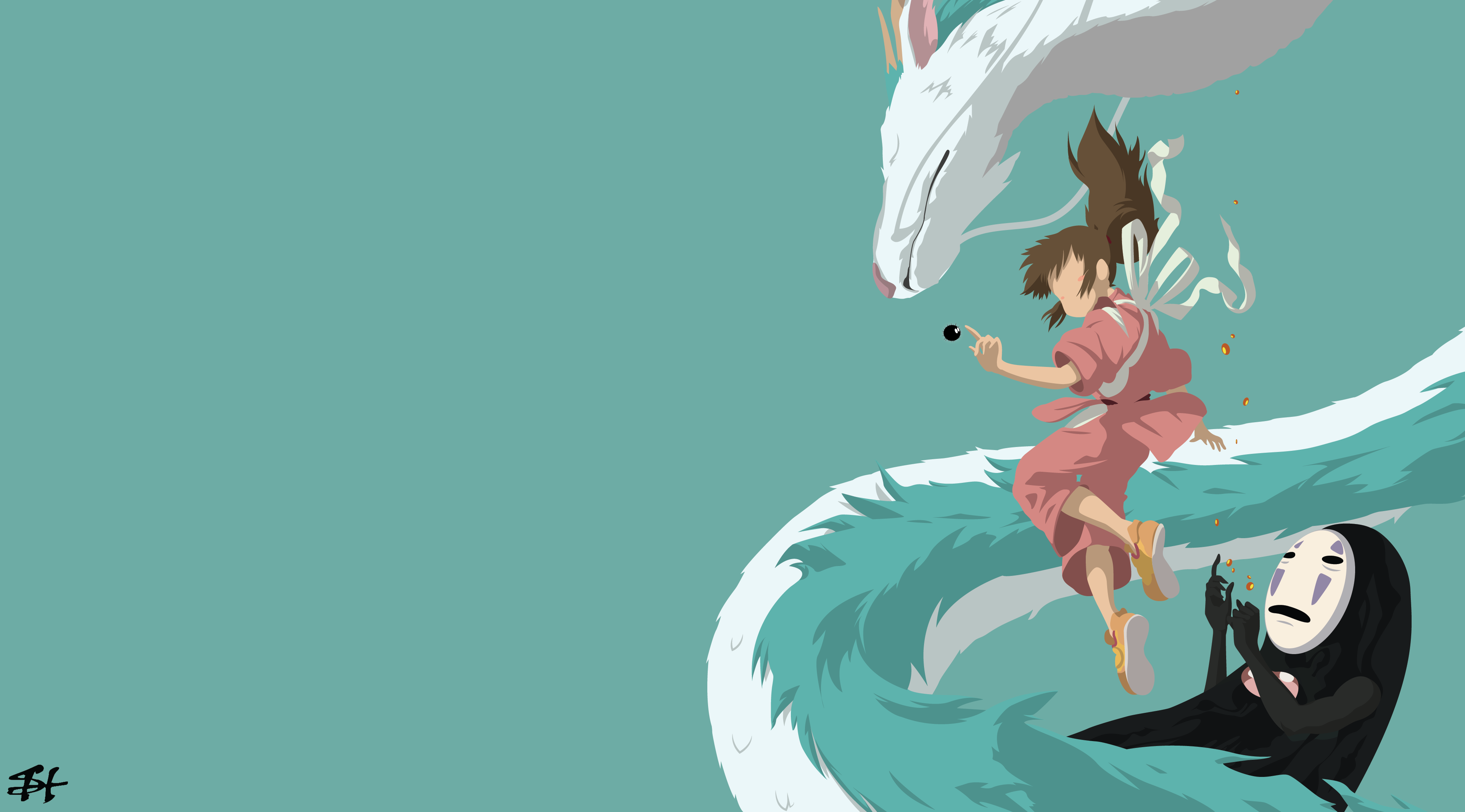 Spirited Away Chihiro Minimalism 3840x2129