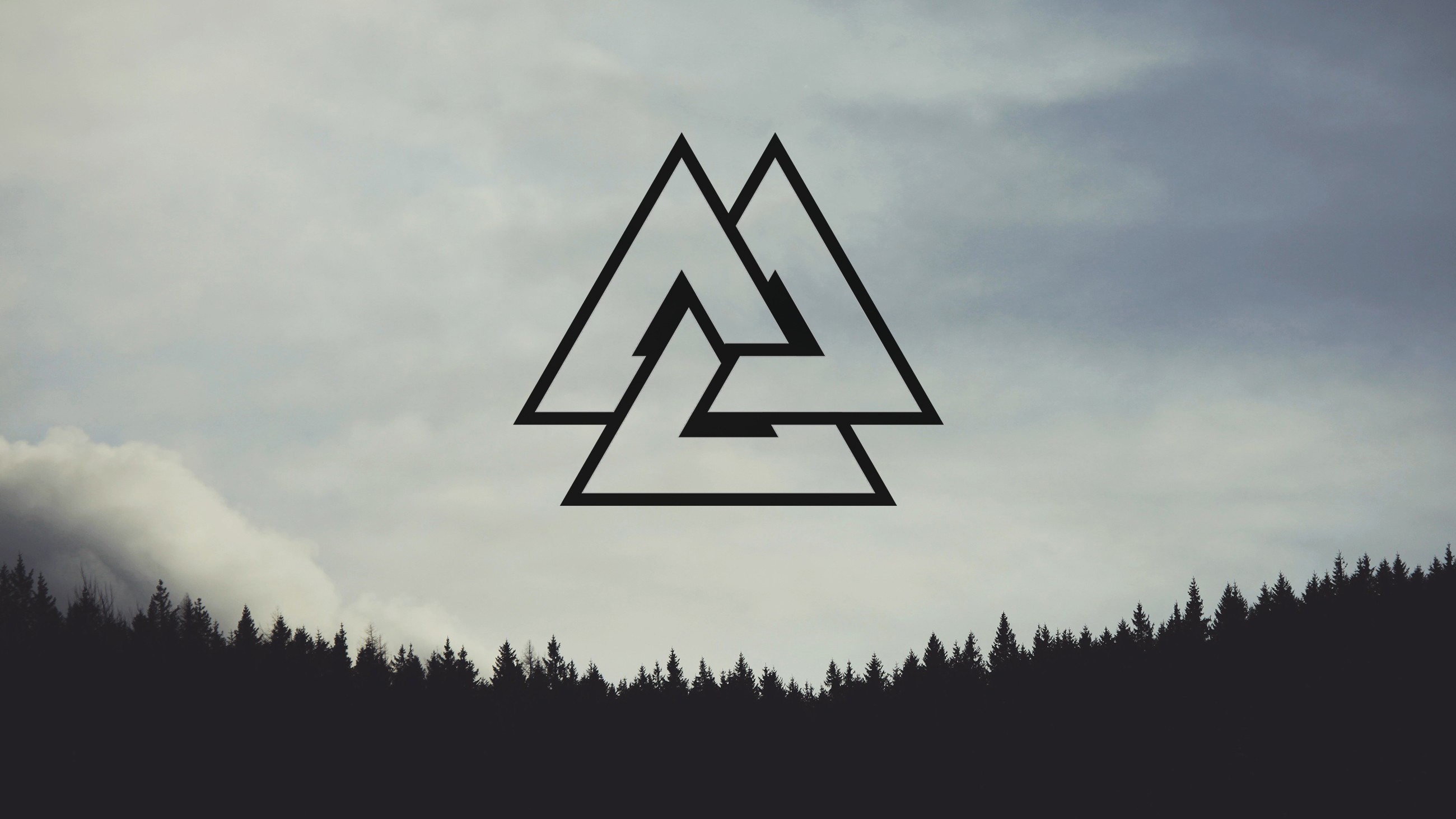 Valknut Nordic Nordic Landscapes Forest Pine Trees 2600x1462