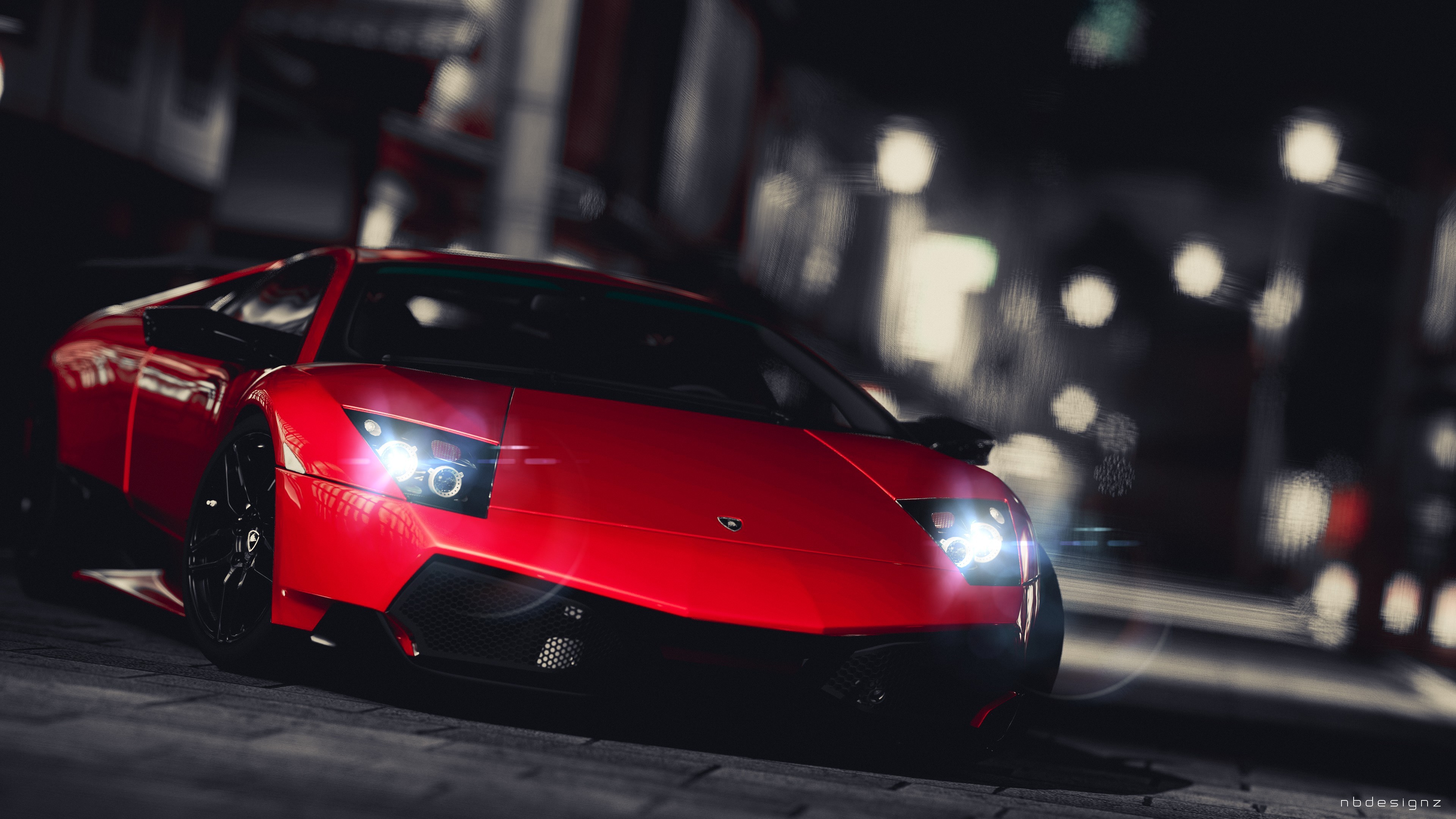 Gran Turismo 5 Lamborghini Murcielago LP 670 4 SV Video Games Car Red Cars 3840x2160