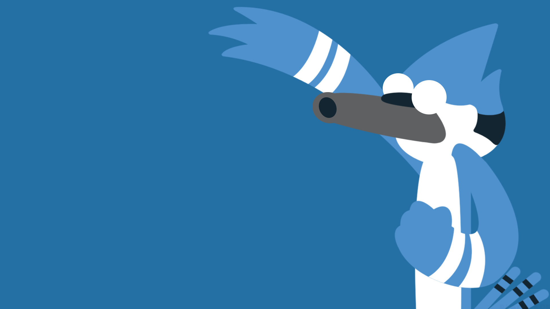 Mordecai Regular Show Blue Background 1920x1080