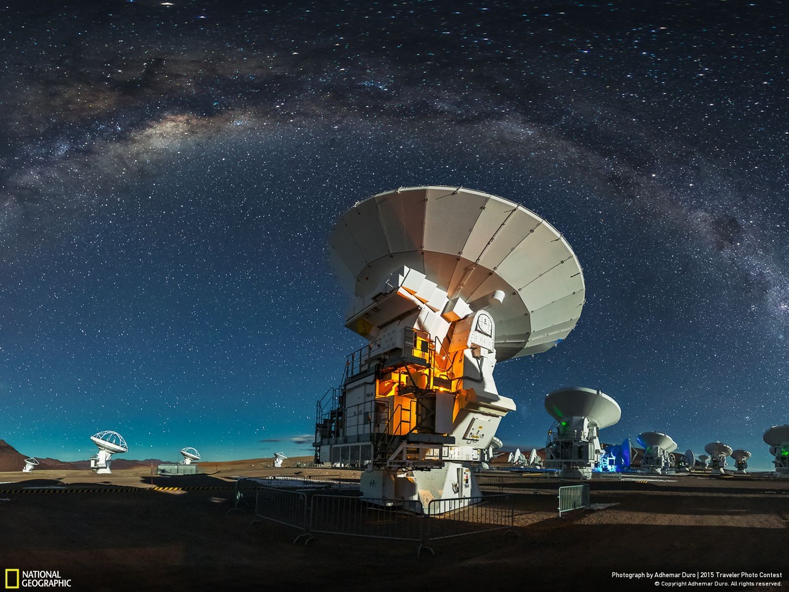 Sky Clouds Landscape Radio Telescope Chile 1600x1200