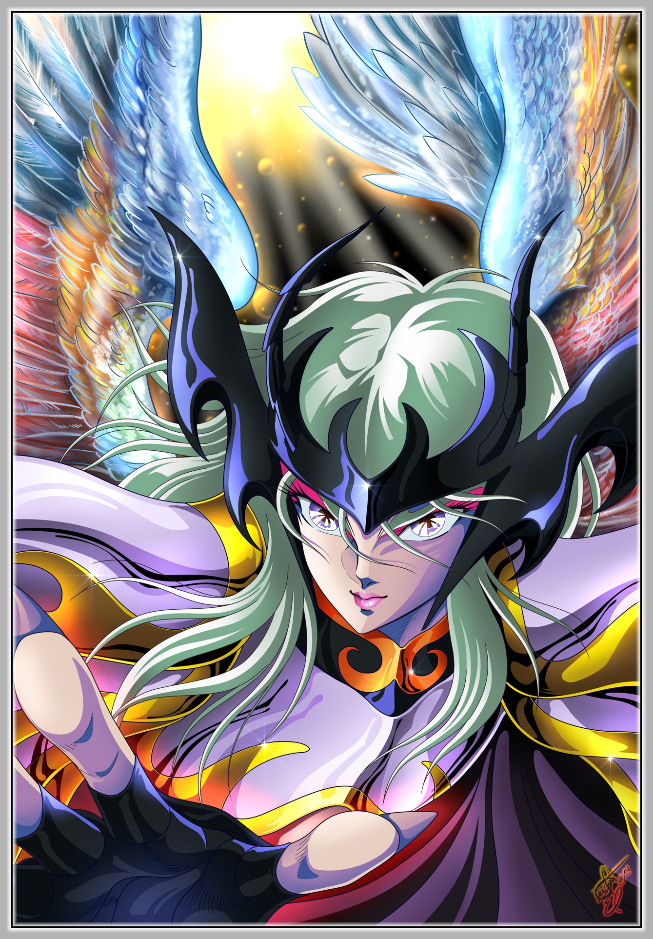 Saint Seiya Digital Art Juni Anker Lucifer 1339x1925