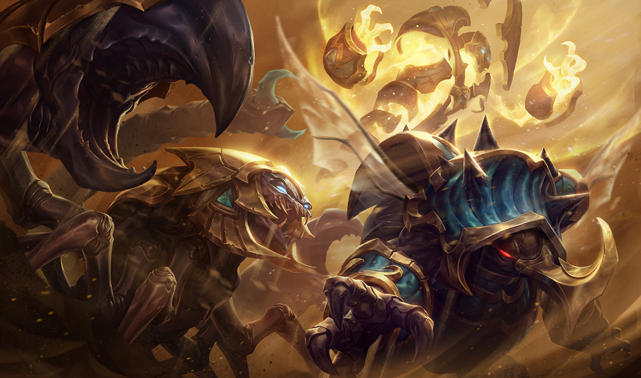 Skarner League Of Legends Xerath League Of Legends Rammus League Of Legends Sand Golden 1301x768