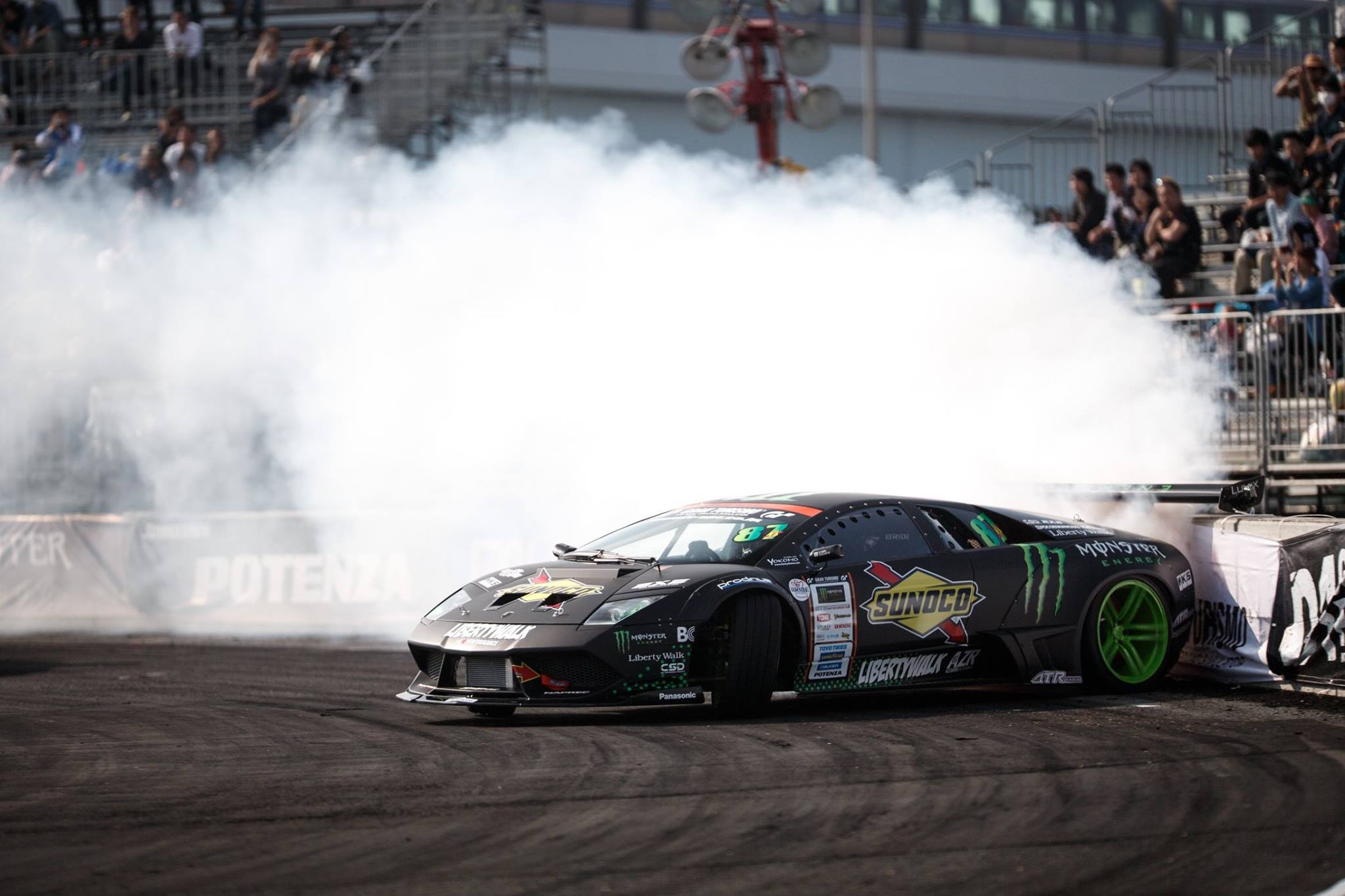 Lamborghini Lamborghini Murcielago Drift Drifting Monster Energy Smoke Sports Car Race Cars Supercar 2048x1365