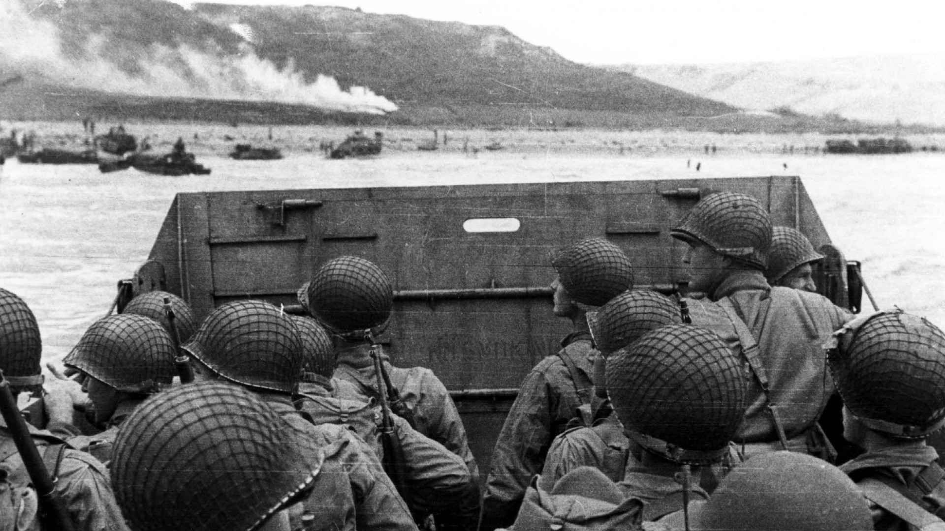 World War Ii Omaha Beach Military Soldier War Monochrome History 1920x1080