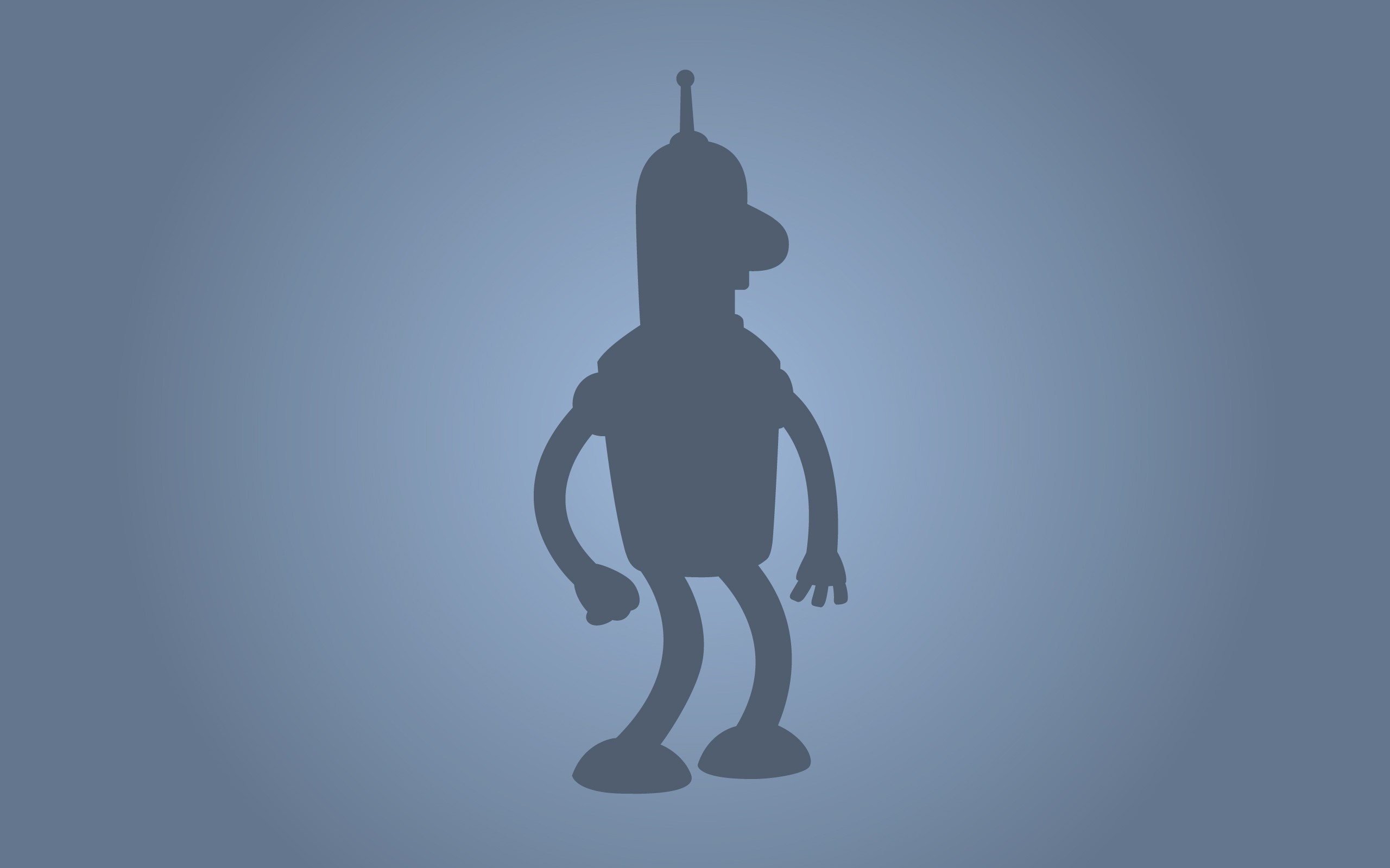 Bender Minimalism Futurama 2560x1600