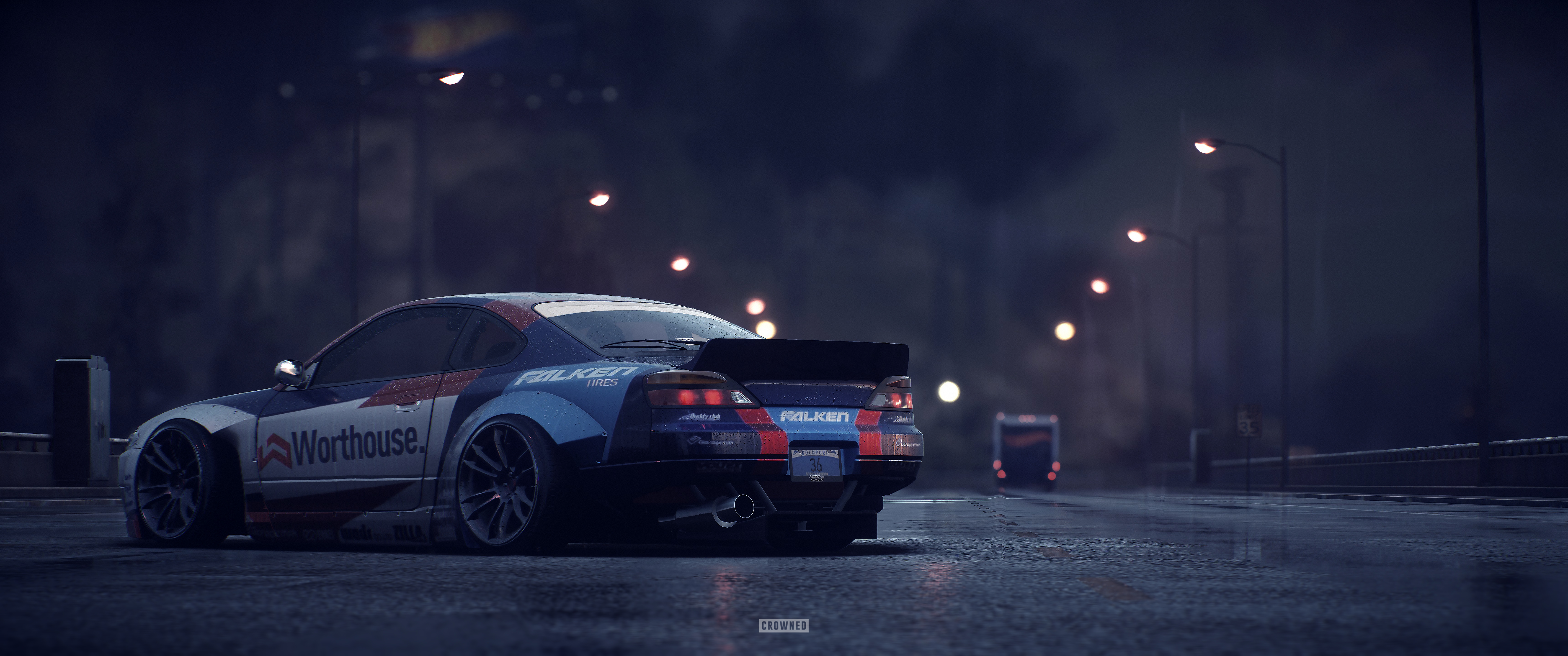 CROWNED Need For Speed Nissan Silvia S15 Car 6880x2880