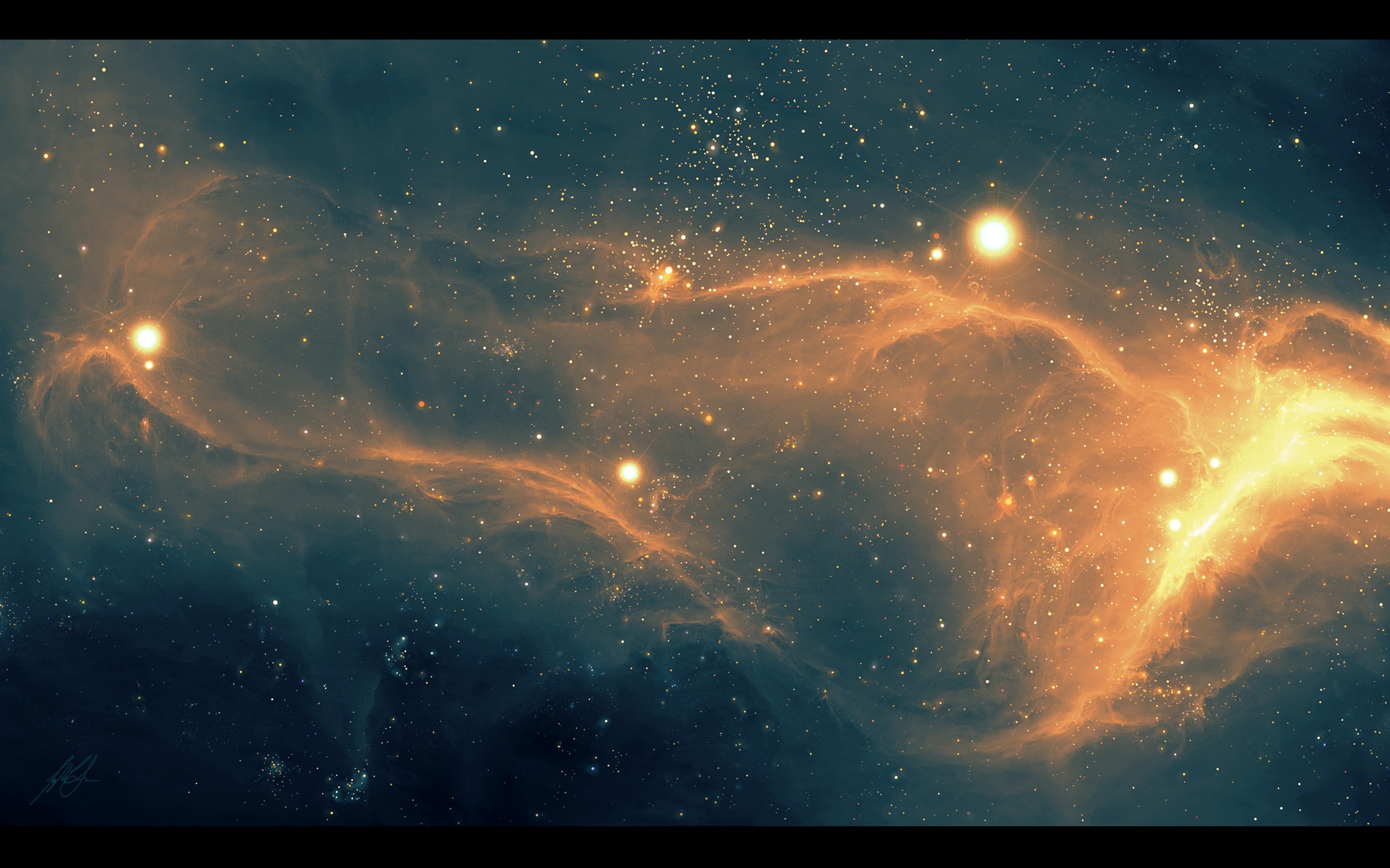 Space TylerCreatesWorlds Space Art Nebula 2560x1600