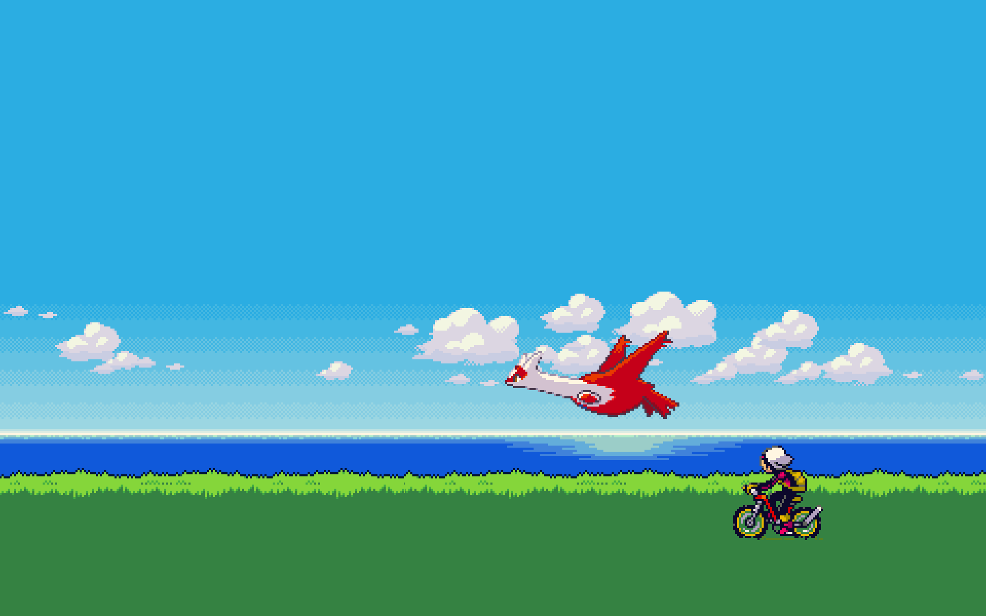 Latias Pixel Art Clouds Pokemon Pokemon Anime Pokemon Trainers Pokemon Pixel Art Pixels 1920x1200