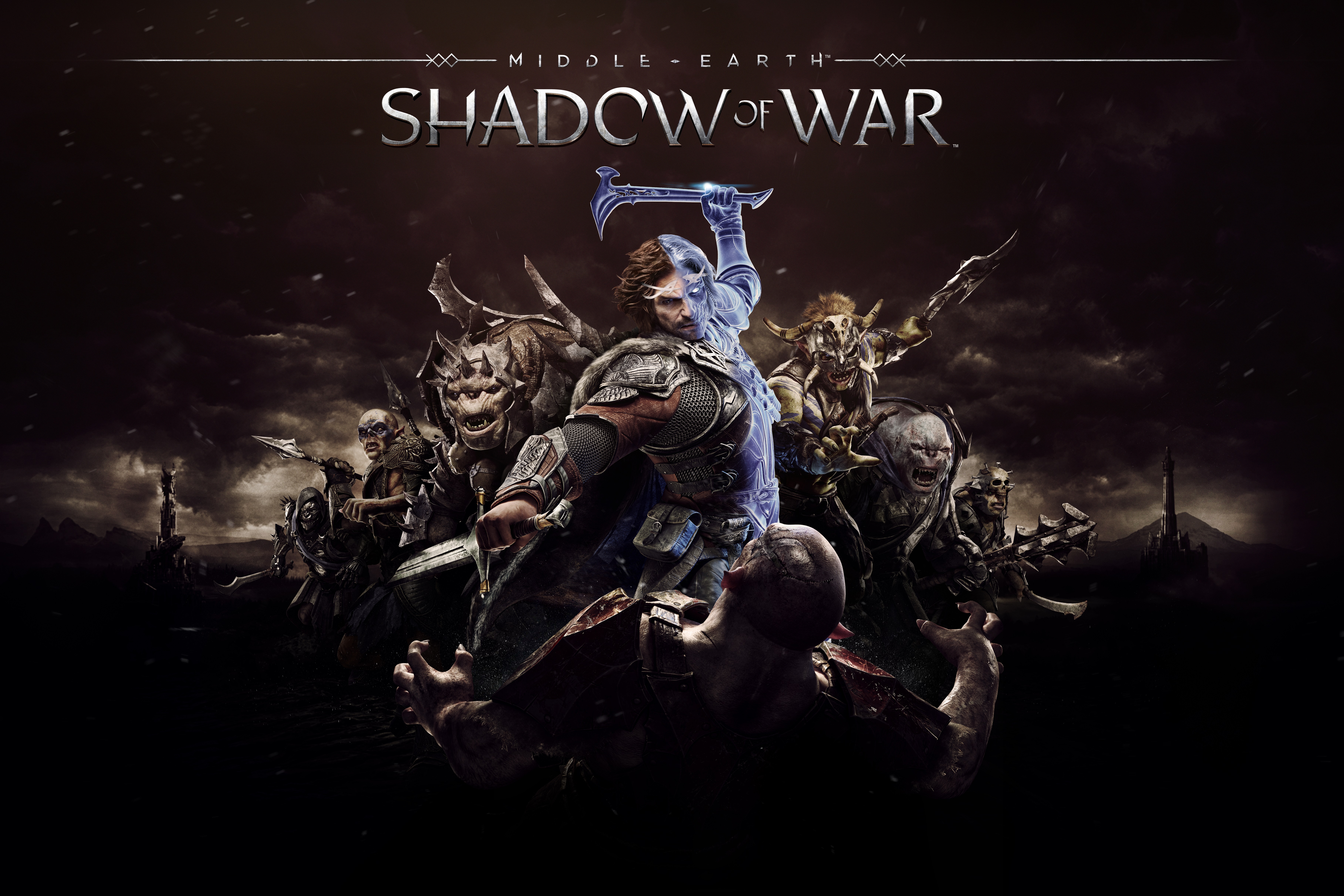 Video Games Middle Earth Shadow Of War Talion Orcs Orc The Lord Of The Rings Hammer Middle Earth Cel 7266x4844
