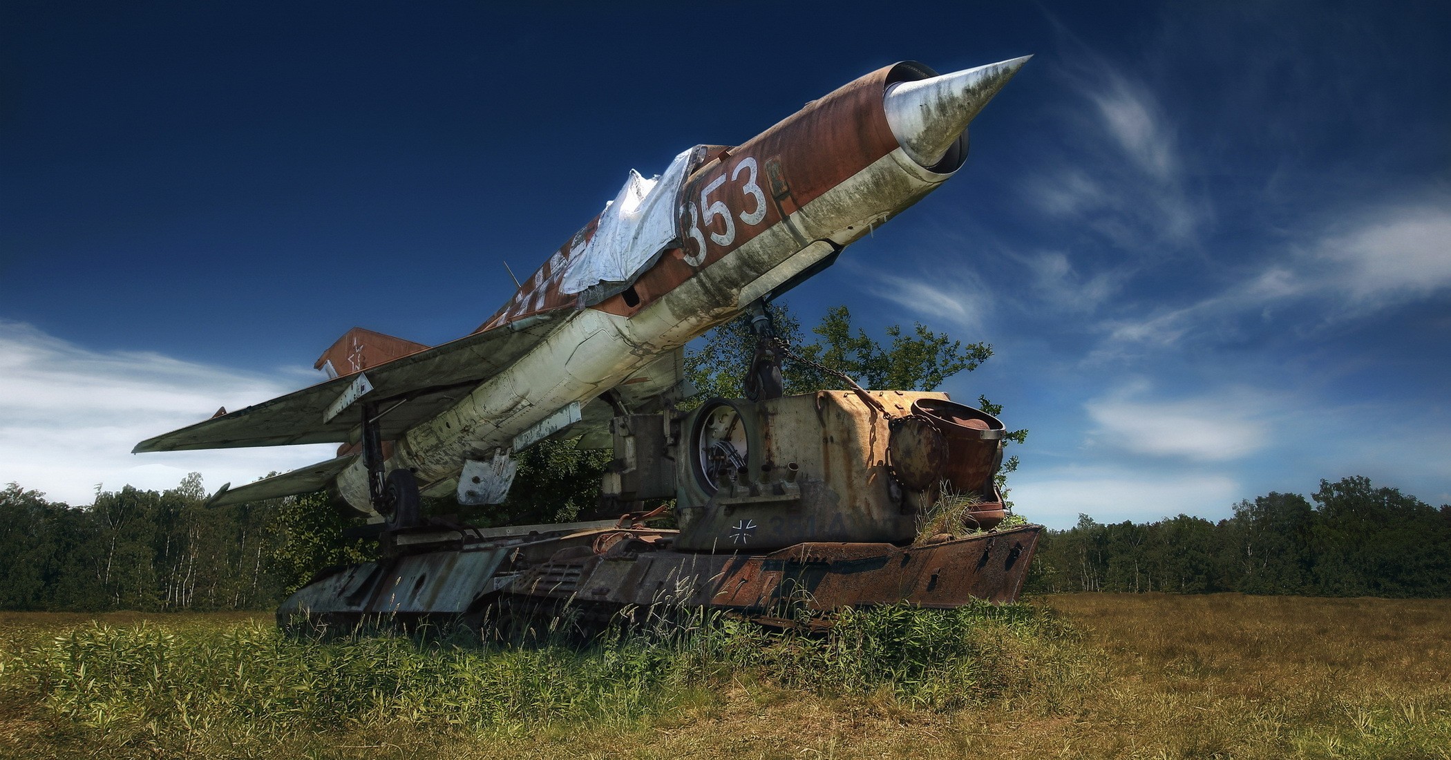Vehicle Wreck MiG 21 Military 2100x1100