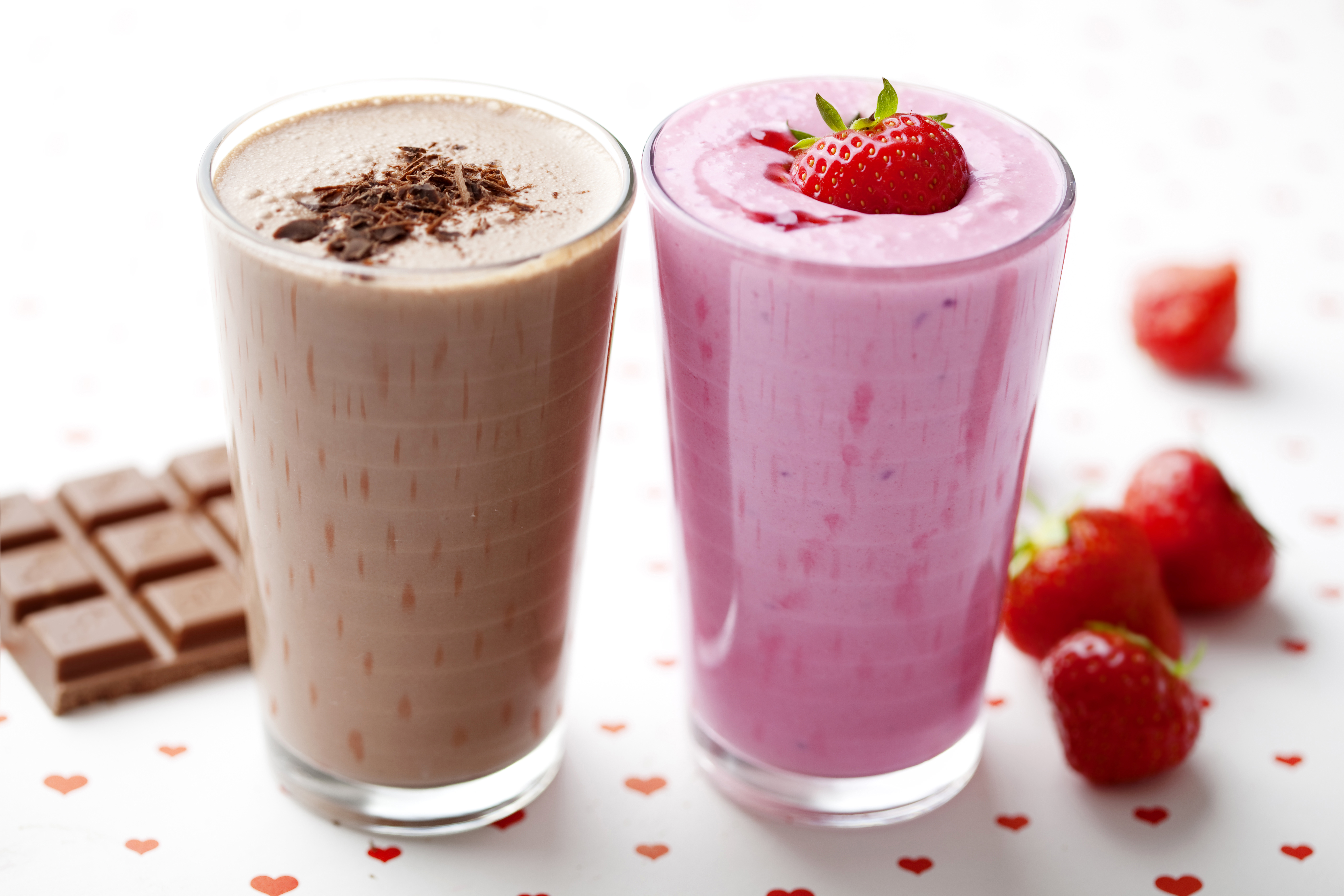 Drink Milkshake Chocolate Glass Strawberry 5616x3744