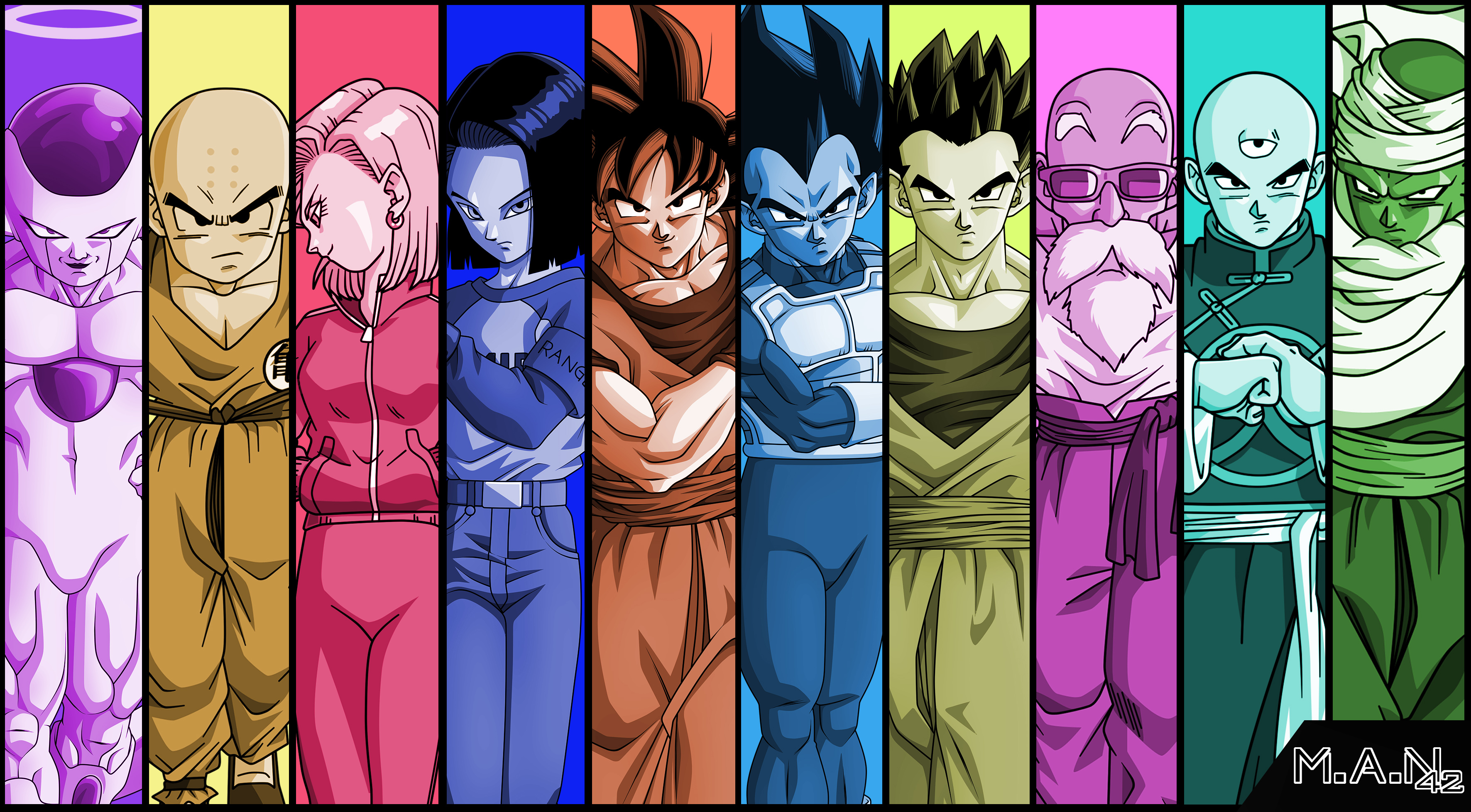 android 18, frieza, cell, android 17, perfect cell, and 13 more (dragon ball  and 6 more) drawn by wai_(y48754085)