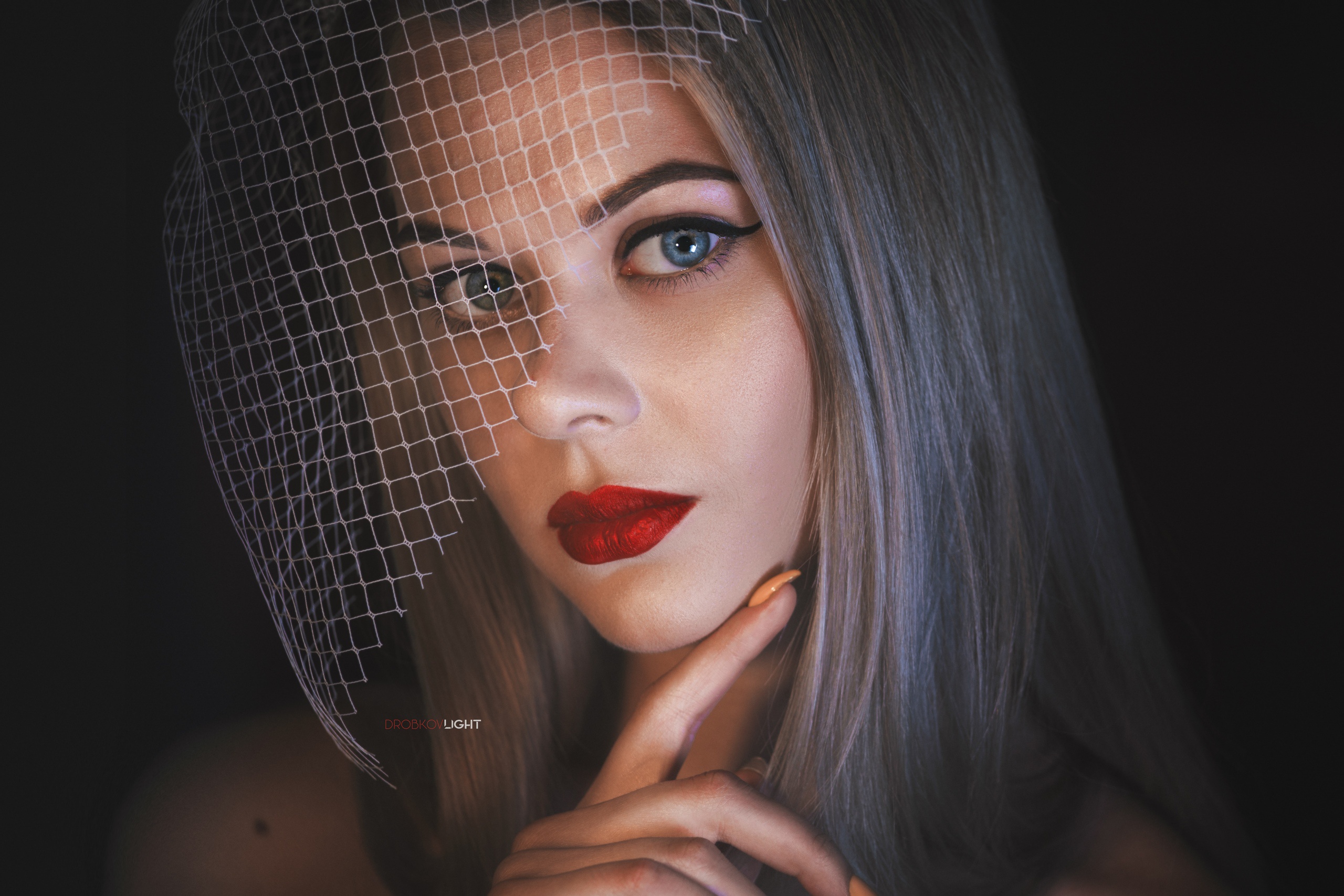 Red Lipstick Women Model Makeup Portrait Face Alexander Drobkov Wallpaper Resolution X