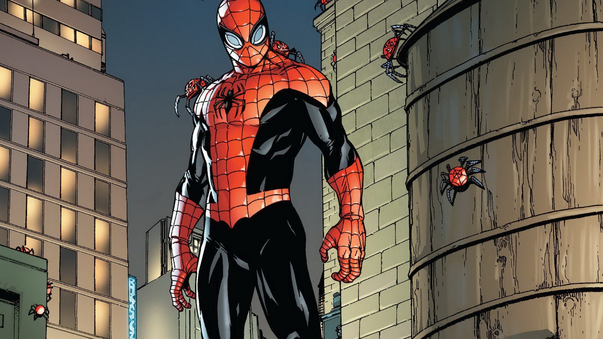 Marvel Comics Superior Spider Man Spider Man Red Black Superhero 1920x1080
