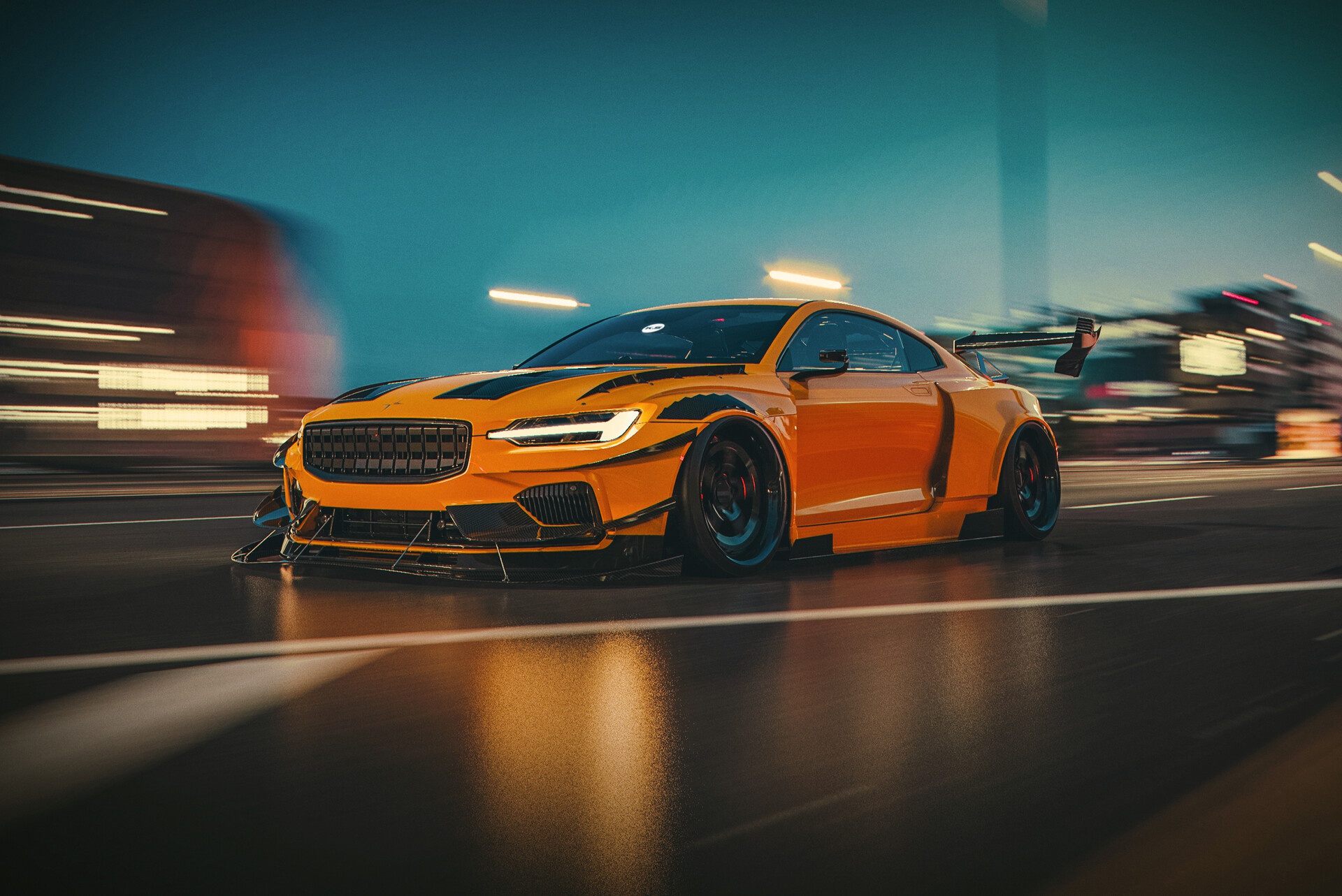 Car Vehicle Orange Cars Khyzyl Saleem Polestar Racing Need For Speed Heat 1920x1283