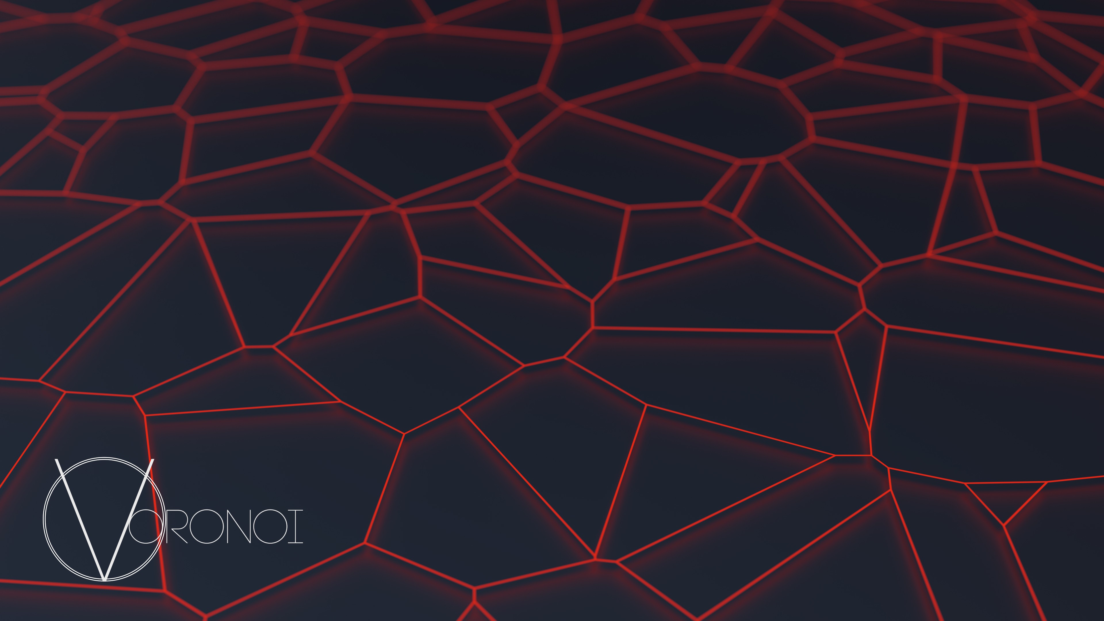 Voronoi Diagram Abstract Minimalism Blender Network 3840x2160