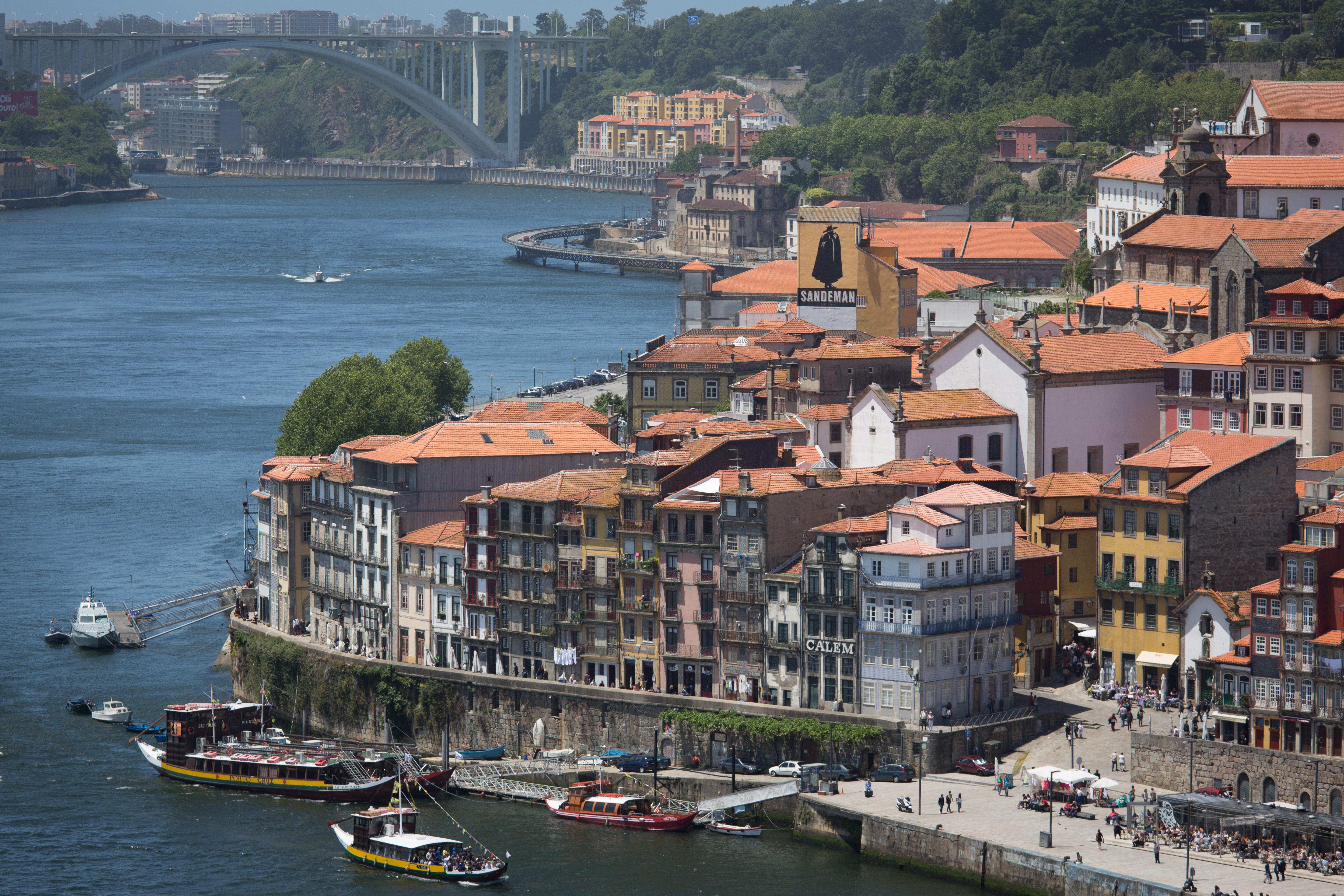Porto Portugal City River Bridge House Rooftop Boat 5760x3840